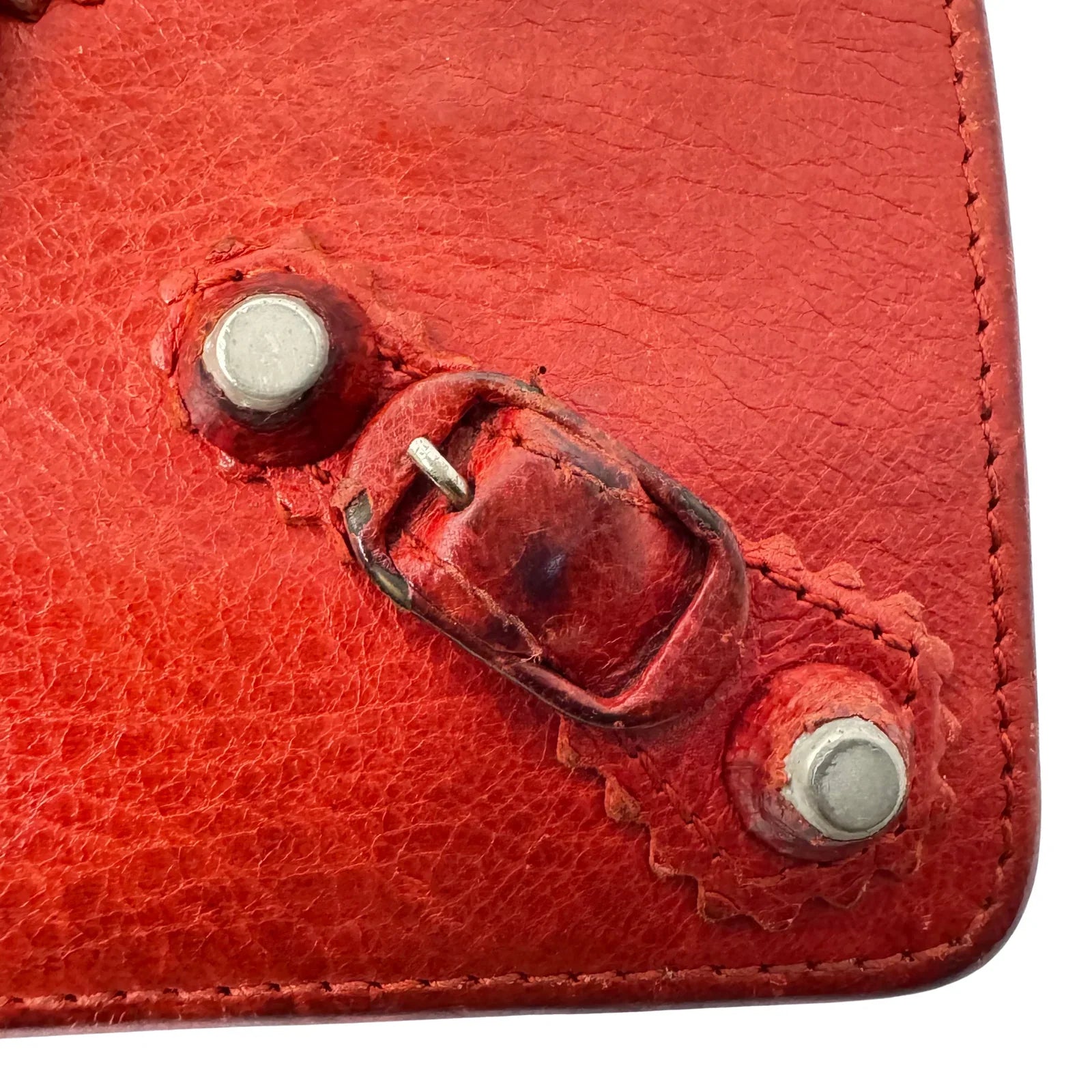 Balenciaga Red Lipstick Agneau Leather Giant 12 Gold Hardware Wallet