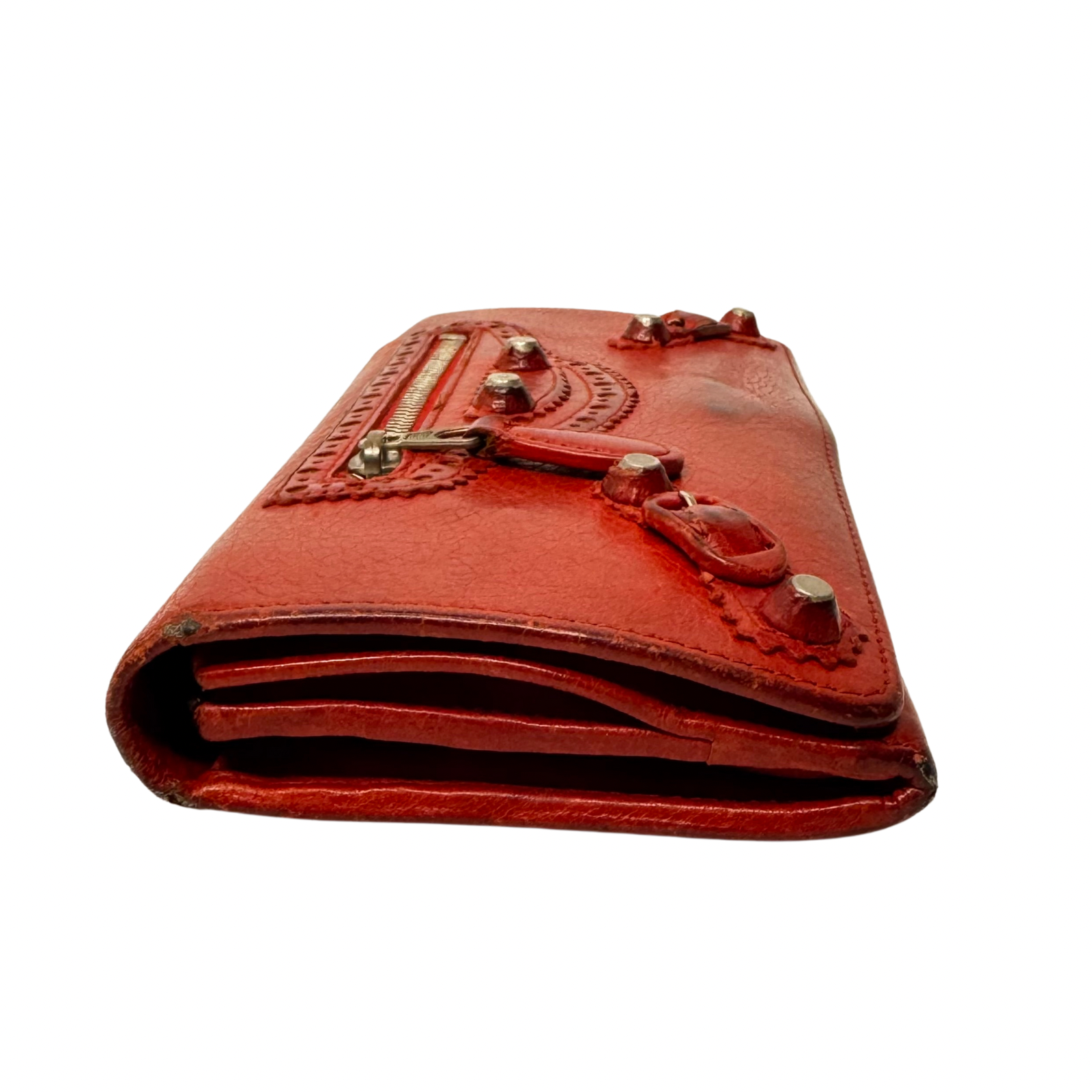 Balenciaga Red Lipstick Agneau Leather Giant 12 Gold Hardware Wallet