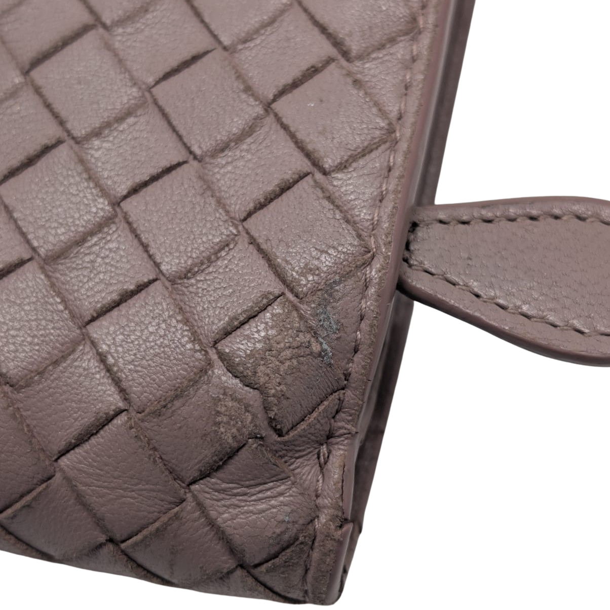 Bottega Veneta Intreciatto Vintage Wallet Leather Pink