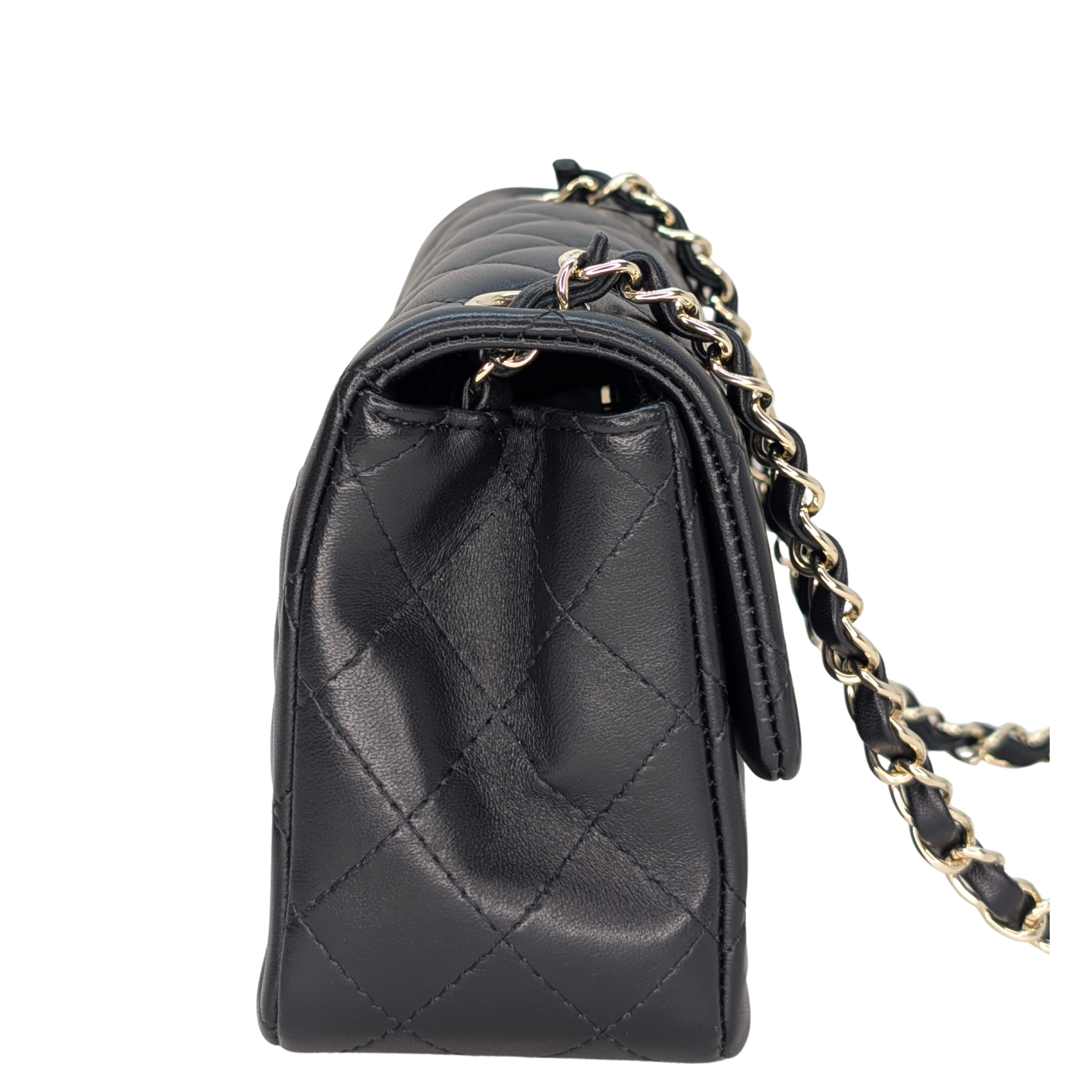 Chanel Classic Flap Mini Square Black Lambskin GHW Microchipped