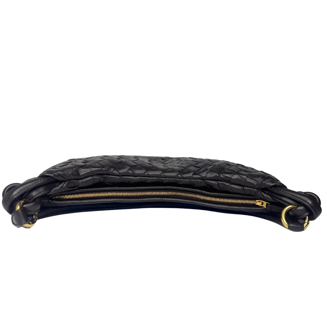 Brand New Bottega Veneta Gemelli Large Shoulder Bag – Intrecciato Dark Brown