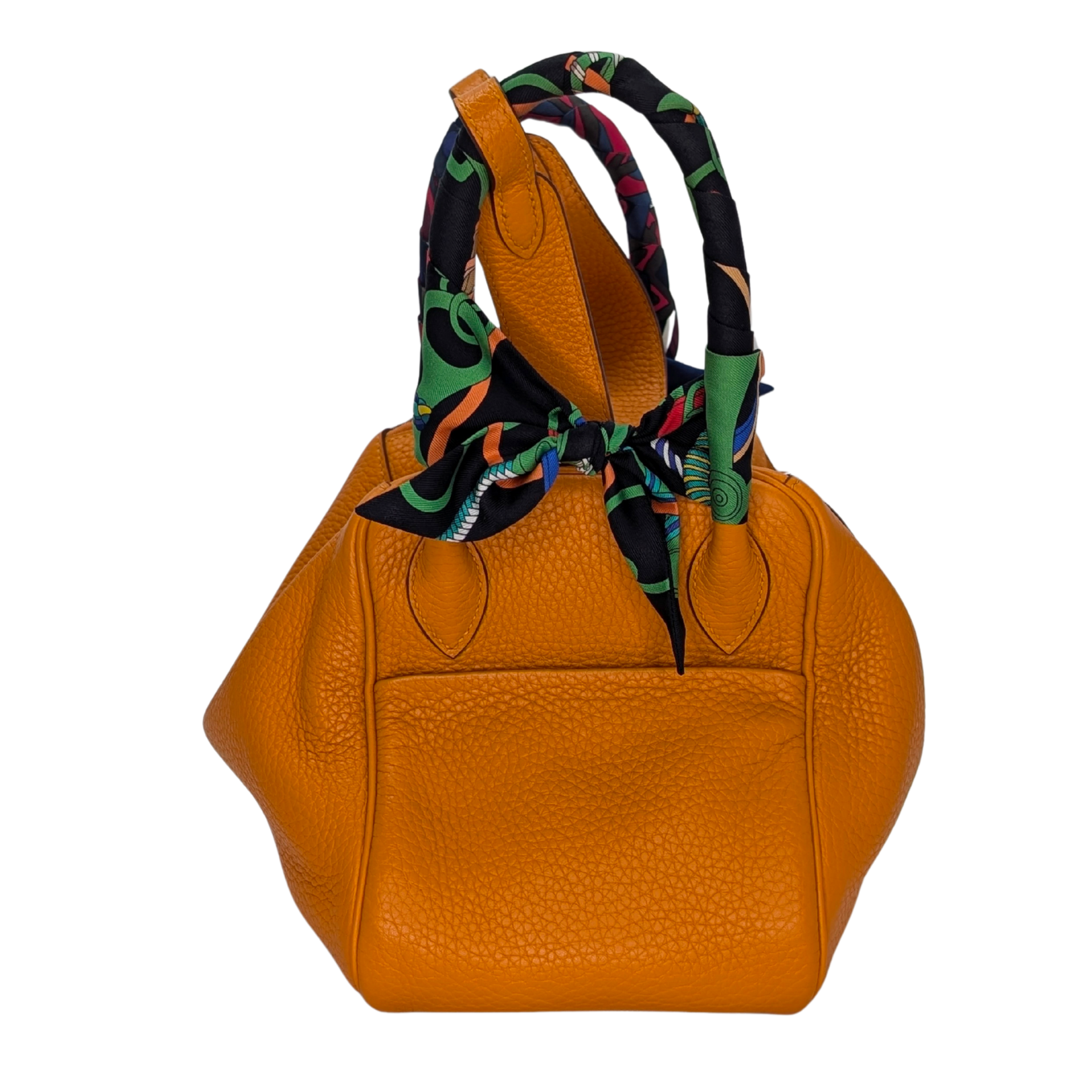 Hermes Lindy Clemence Handbag 26 C stamp SHW Orange