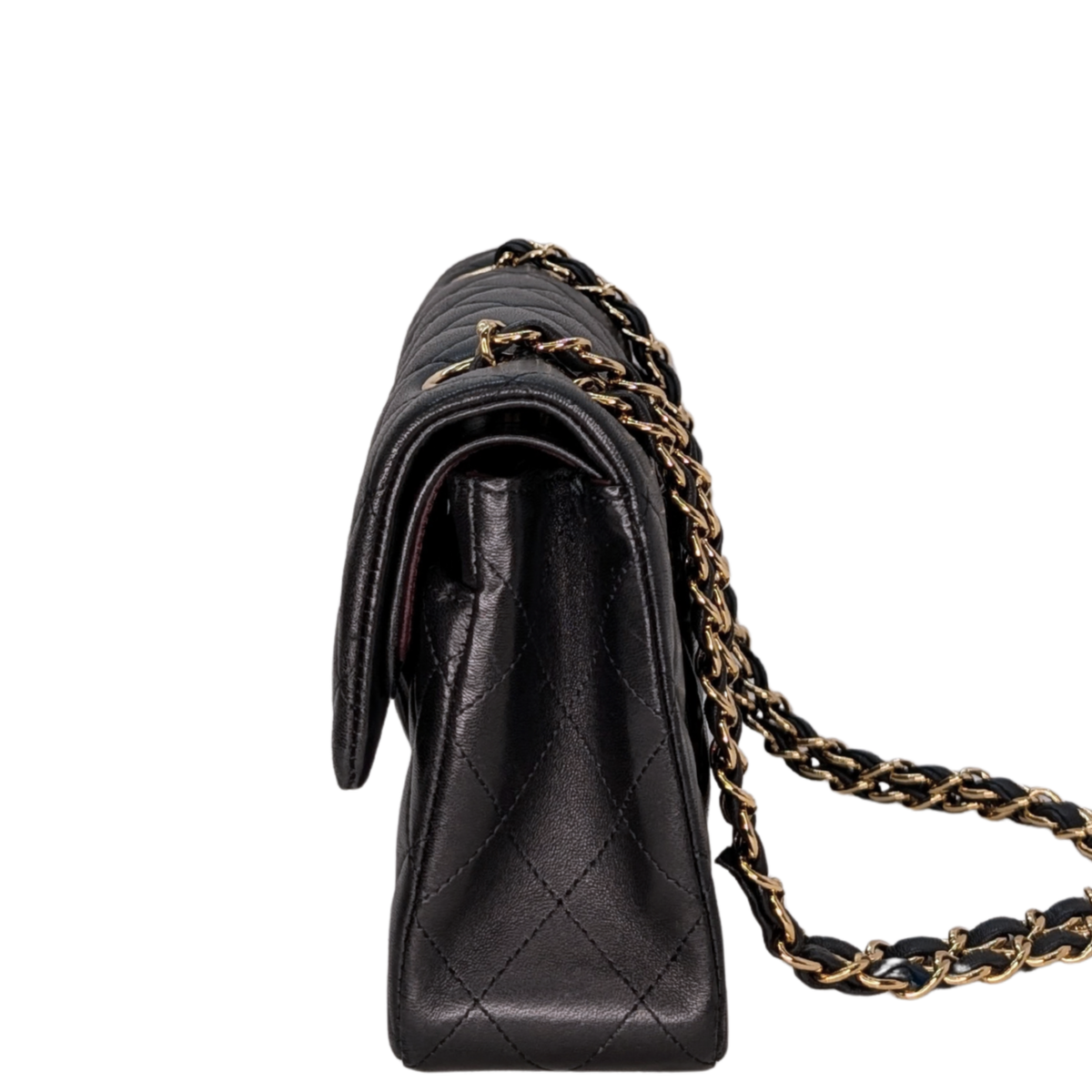 Chanel Small Classic Double Flap Bag Lambskin Black GHW