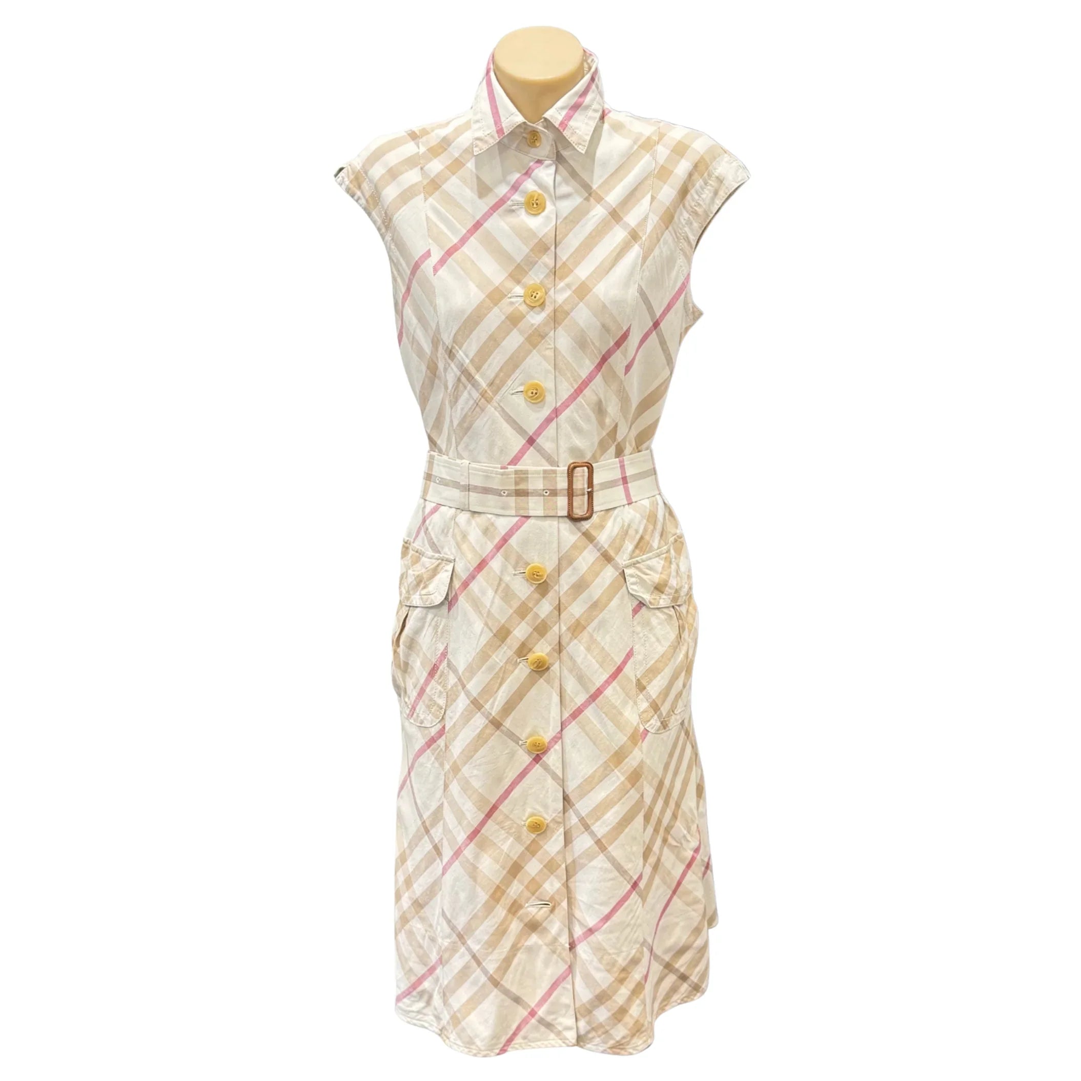 Burberry London Dress Beige 42 - Lost Designer