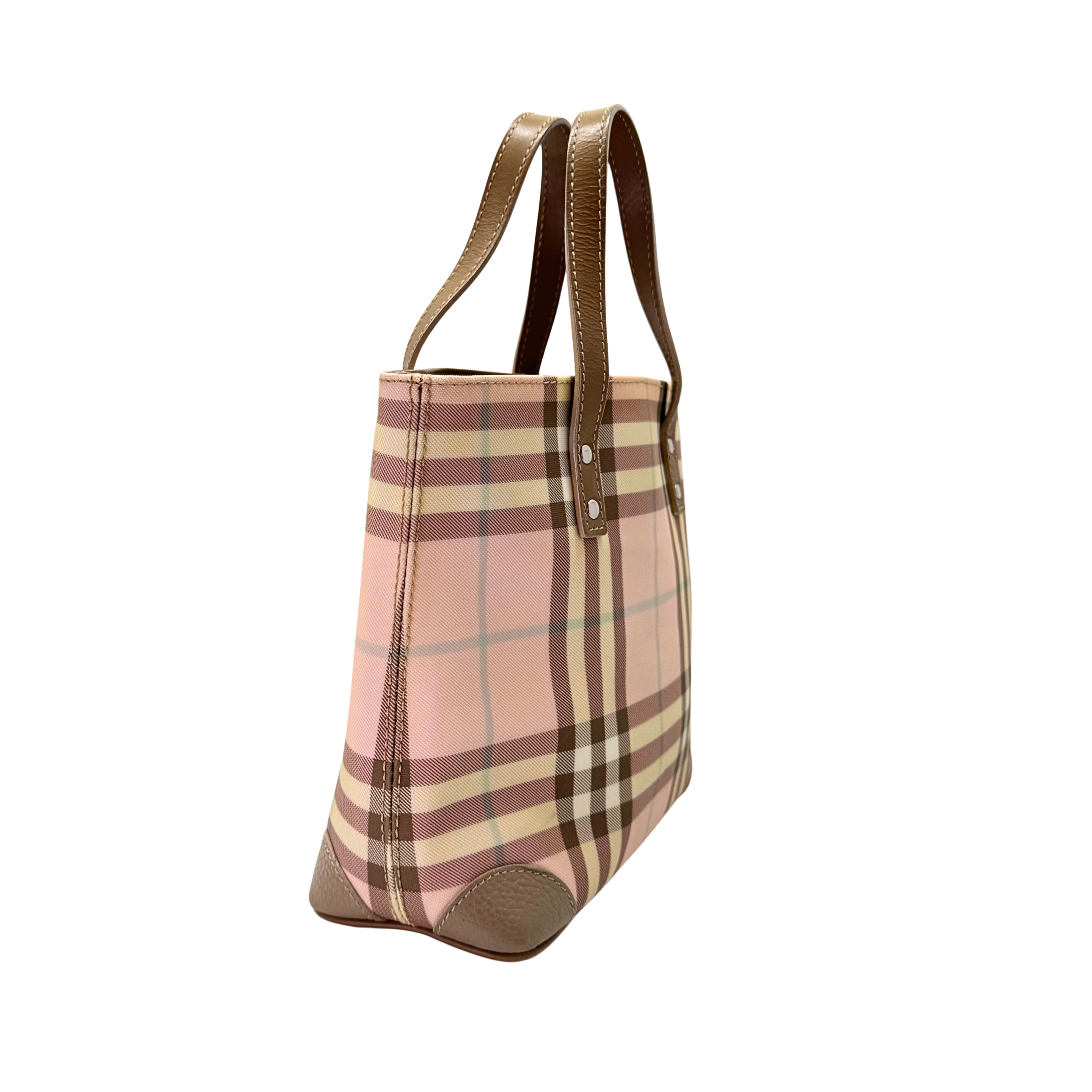 Burberry Nova Check Tote Bag Pink