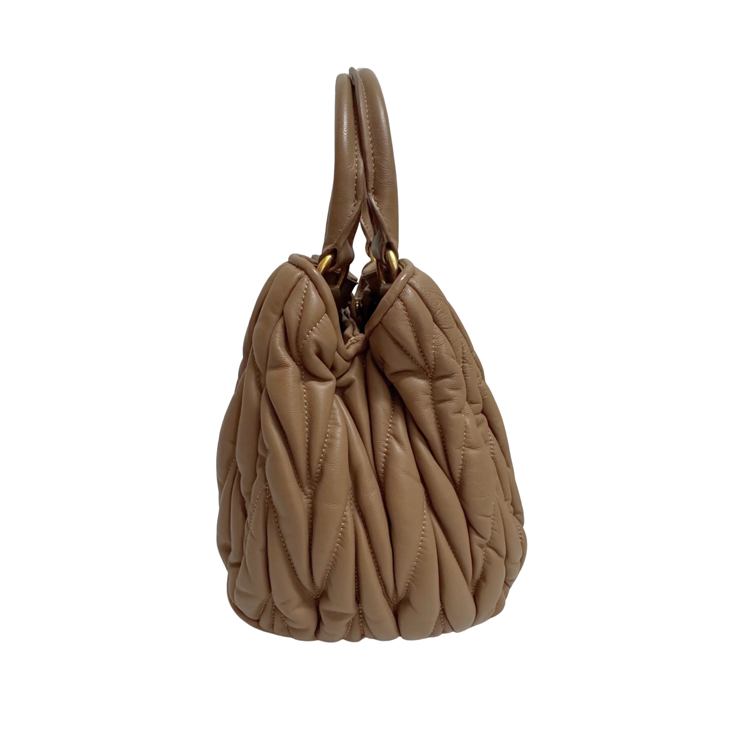 Miu Miu Nappa Matelassé leather Top Handle Bag