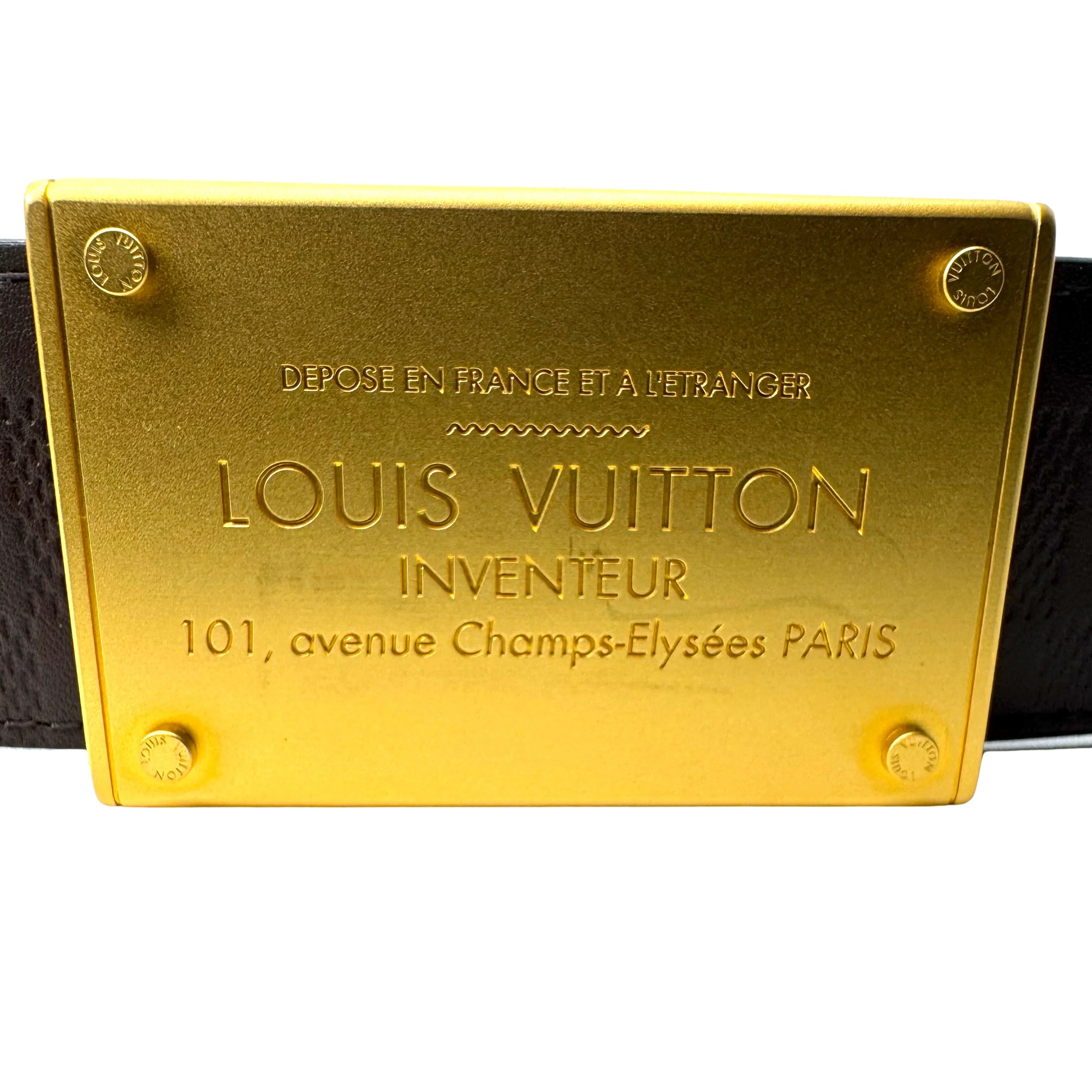 Louis Vuitton Damier Ebene Neo Inventeur Reversible Belt 90cm - Lost Designer