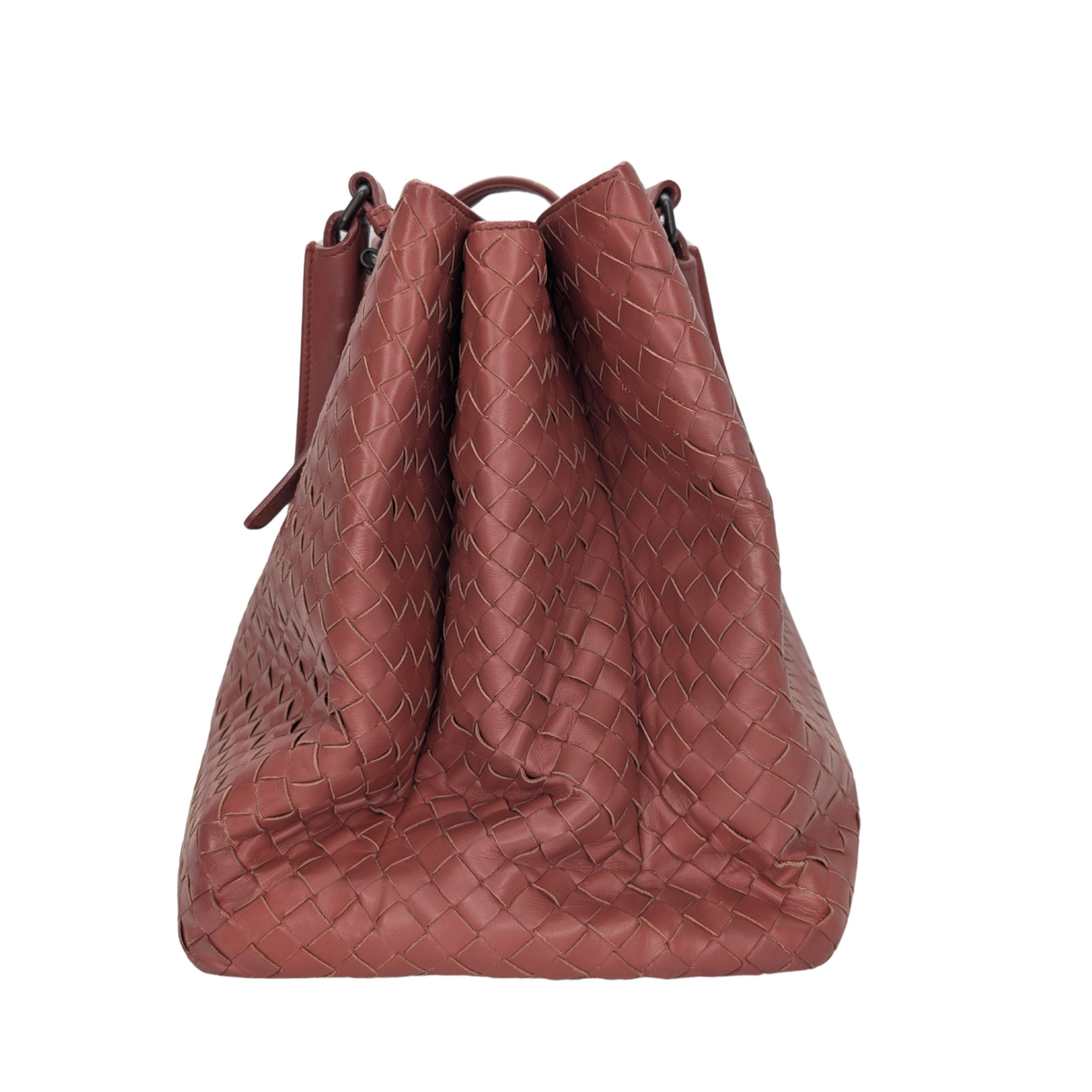 Bottega Veneta Intrecciato Roma Large Bag Pink