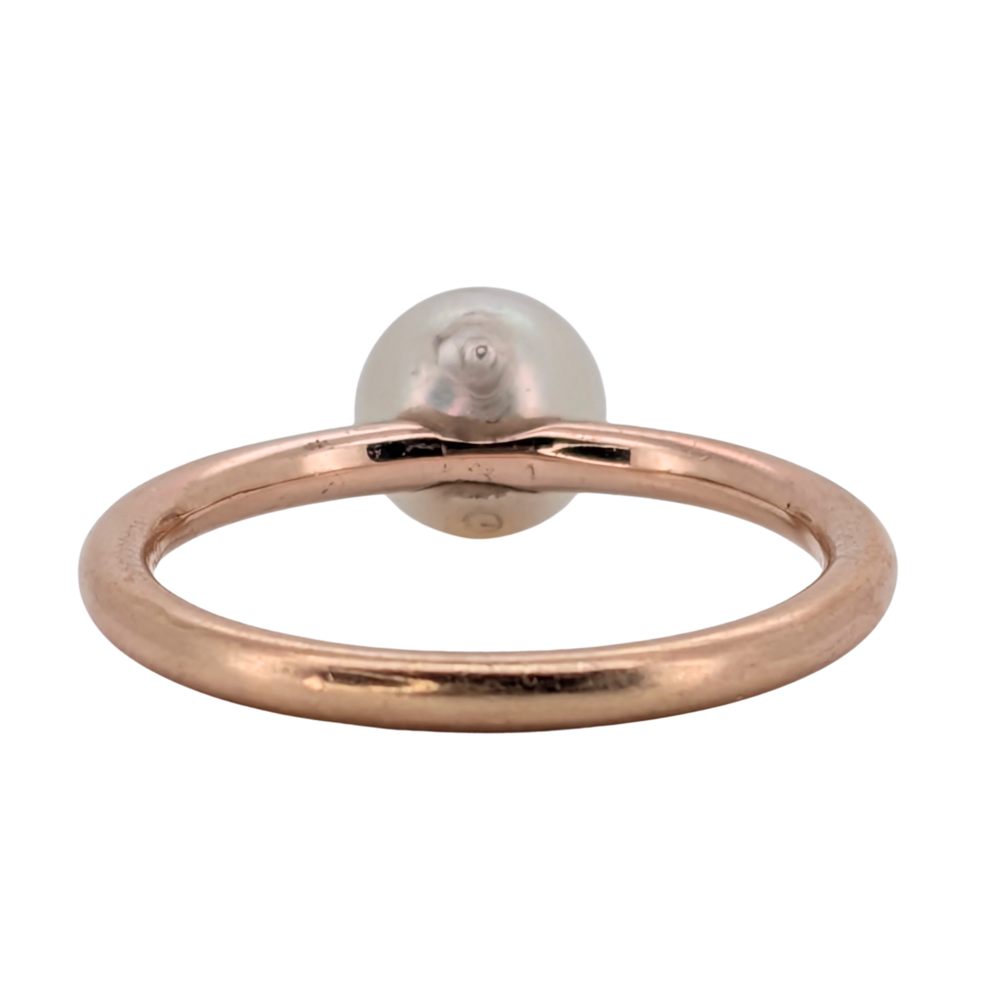 18K Rose Gold South Sea Pearl Diamond Ring