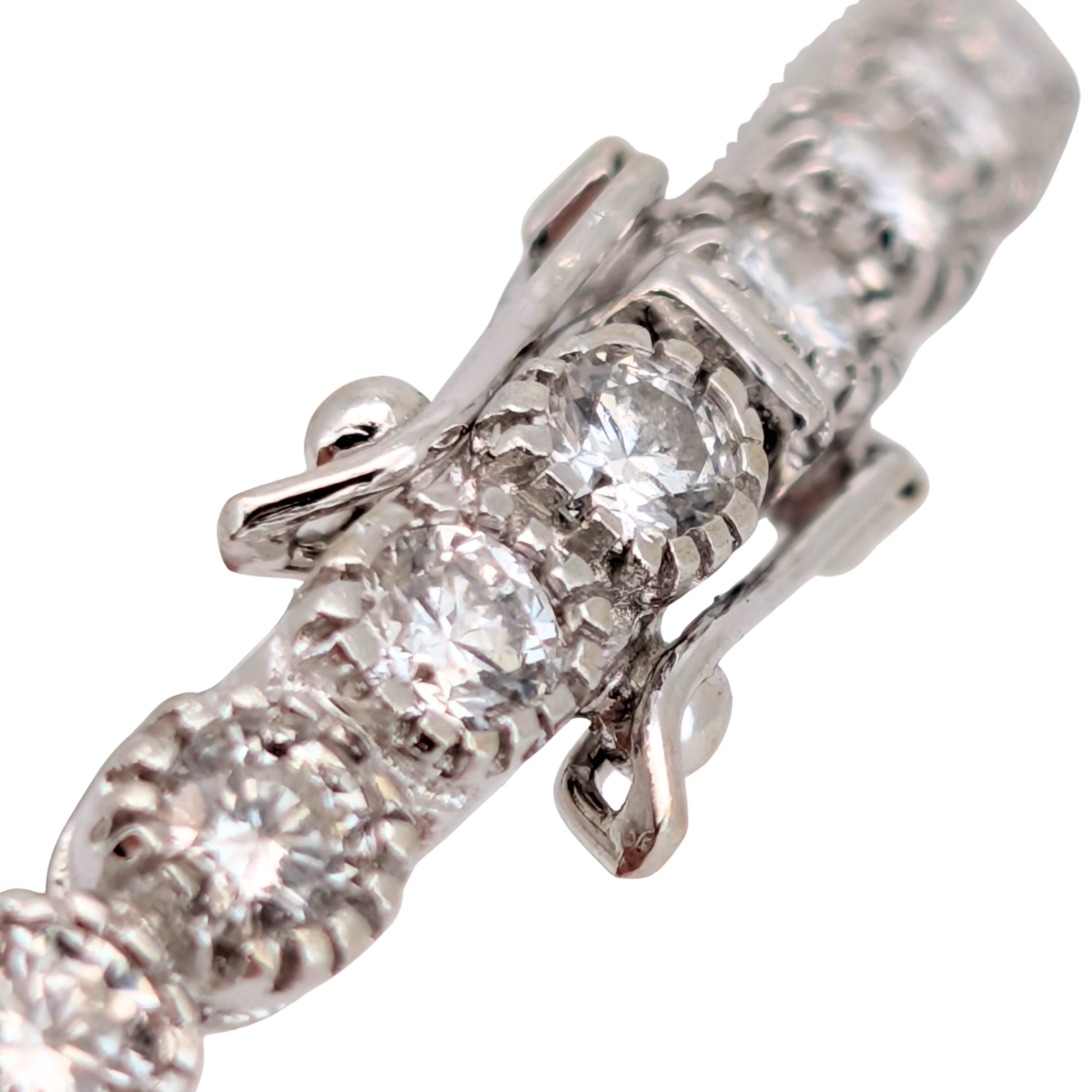 3.00Ct Natural Diamond Full Eternity Bangle In 18K White Gold