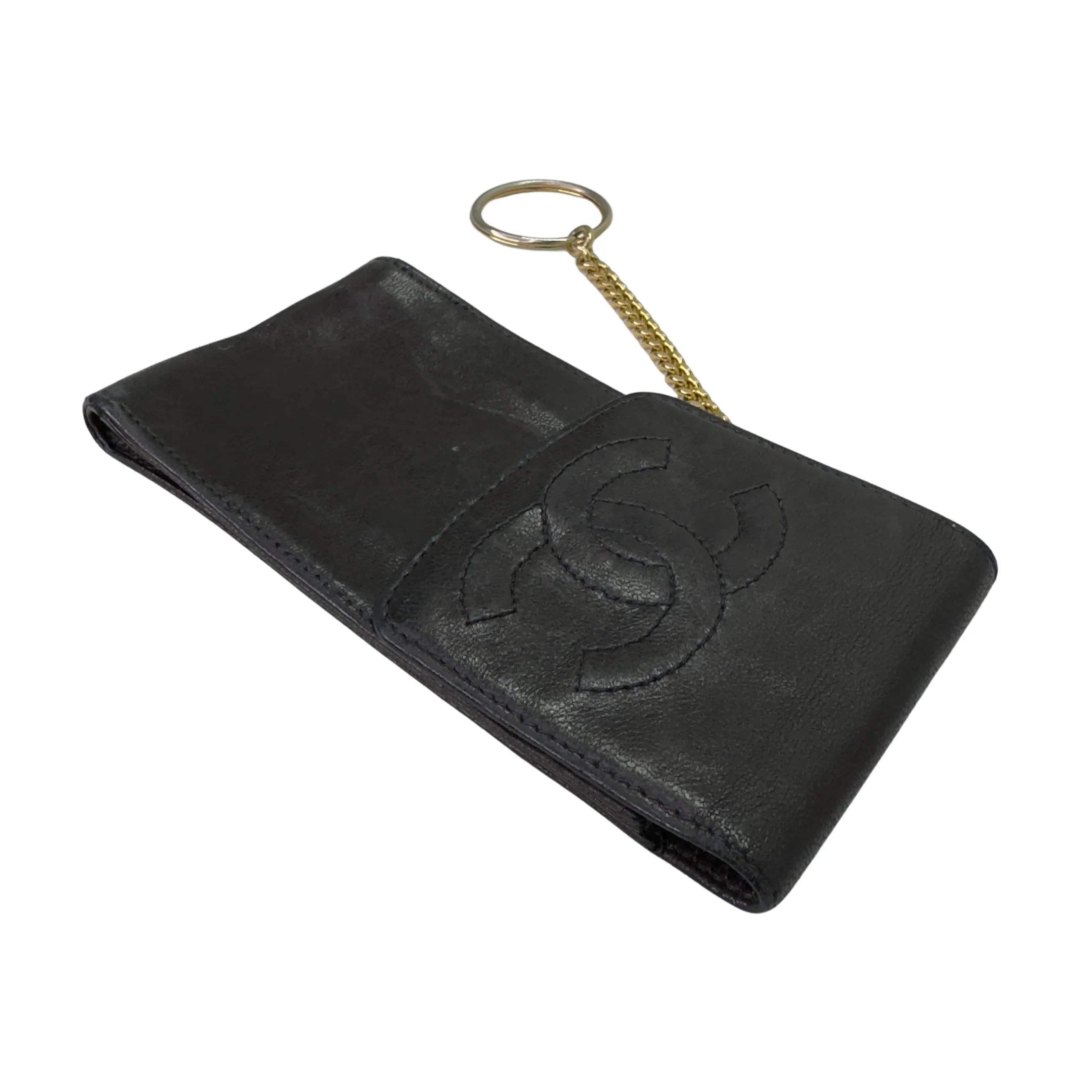 Chanel Cigarette Pouch Leather Black - Lost Designer