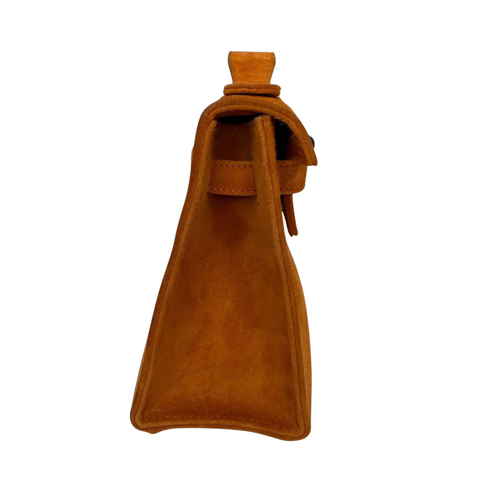 Hermès Kelly Pochette Orange H Veau Doblis Suede PWH ☐ I Stamp - Lost Designer