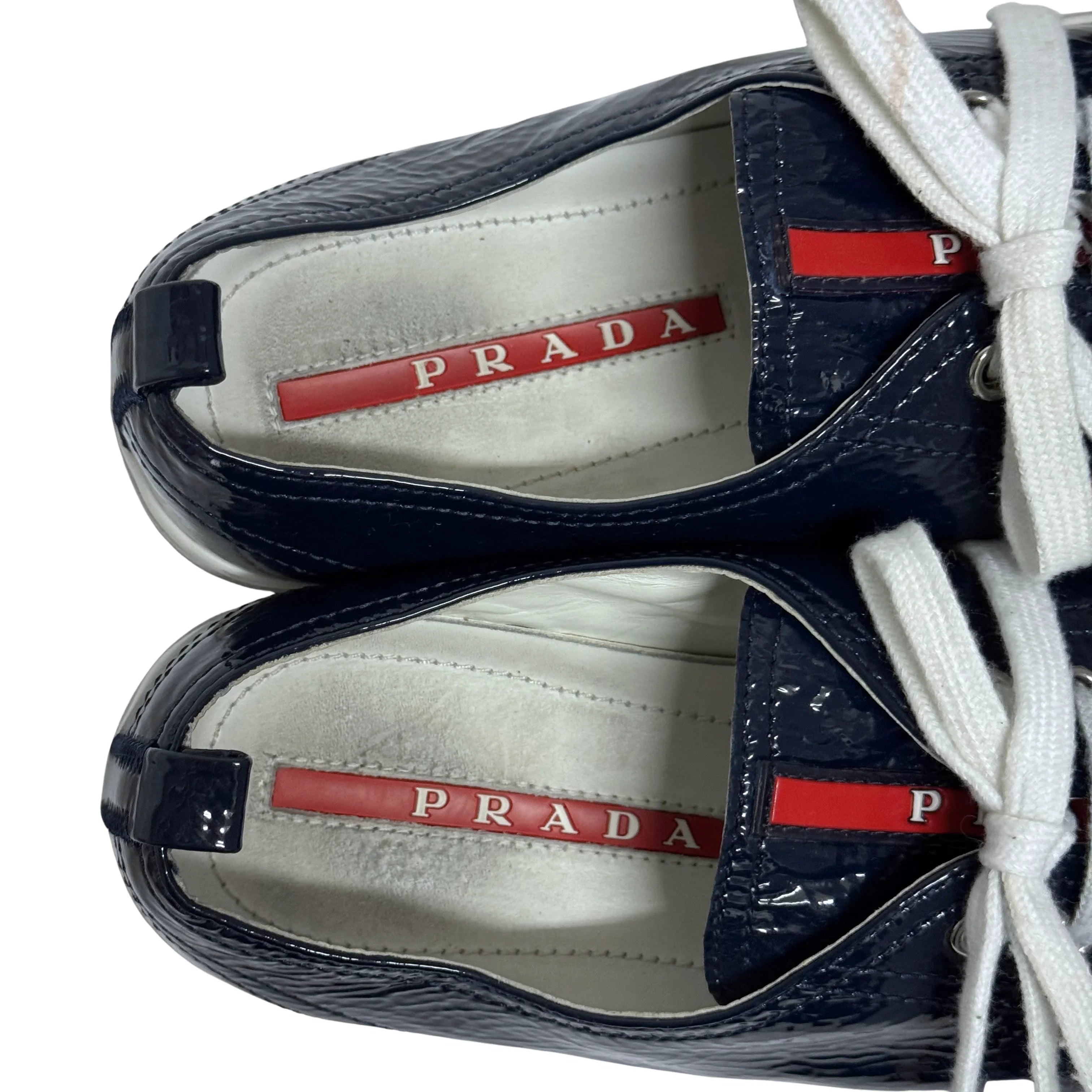 Prada Naplak Royal Patent leather sneakers Women's size 37