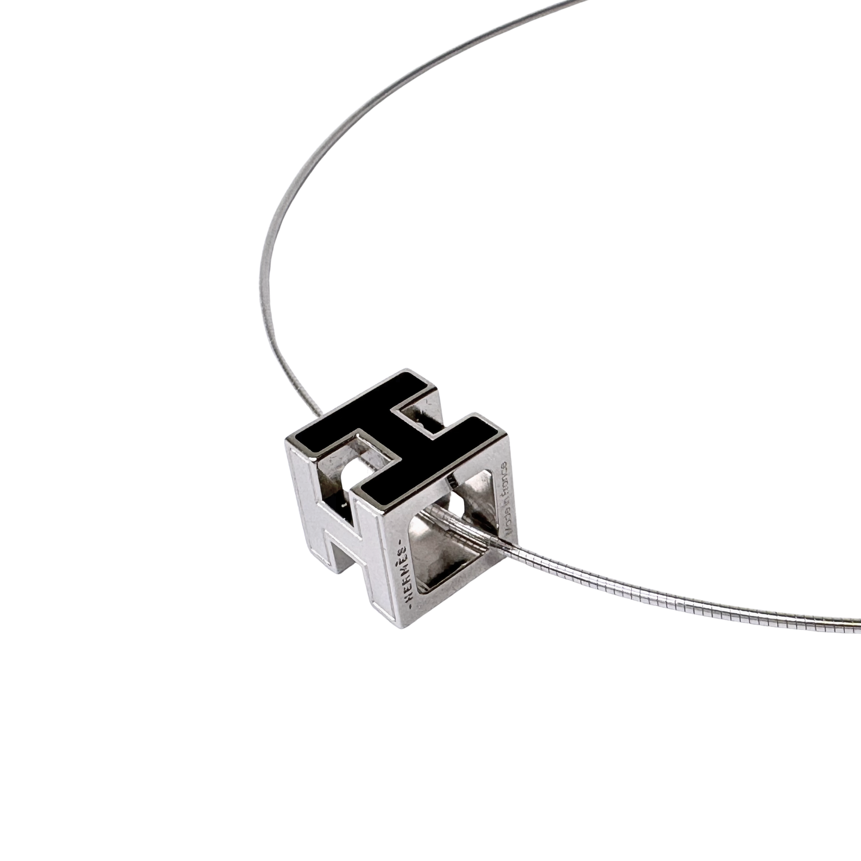 Hermés H Cube Necklace