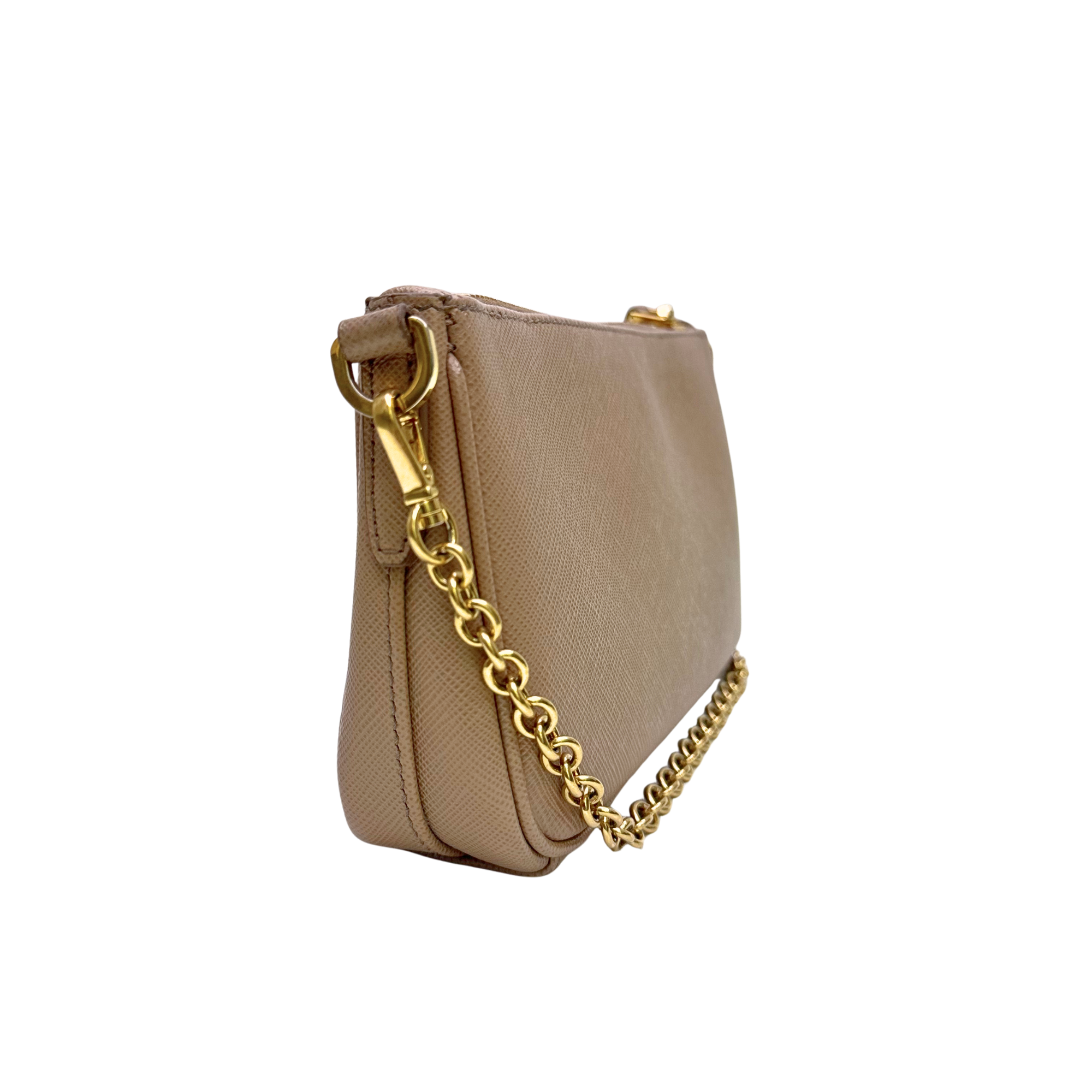 Prada Re-edition Crossbody Bag Leather Beige
