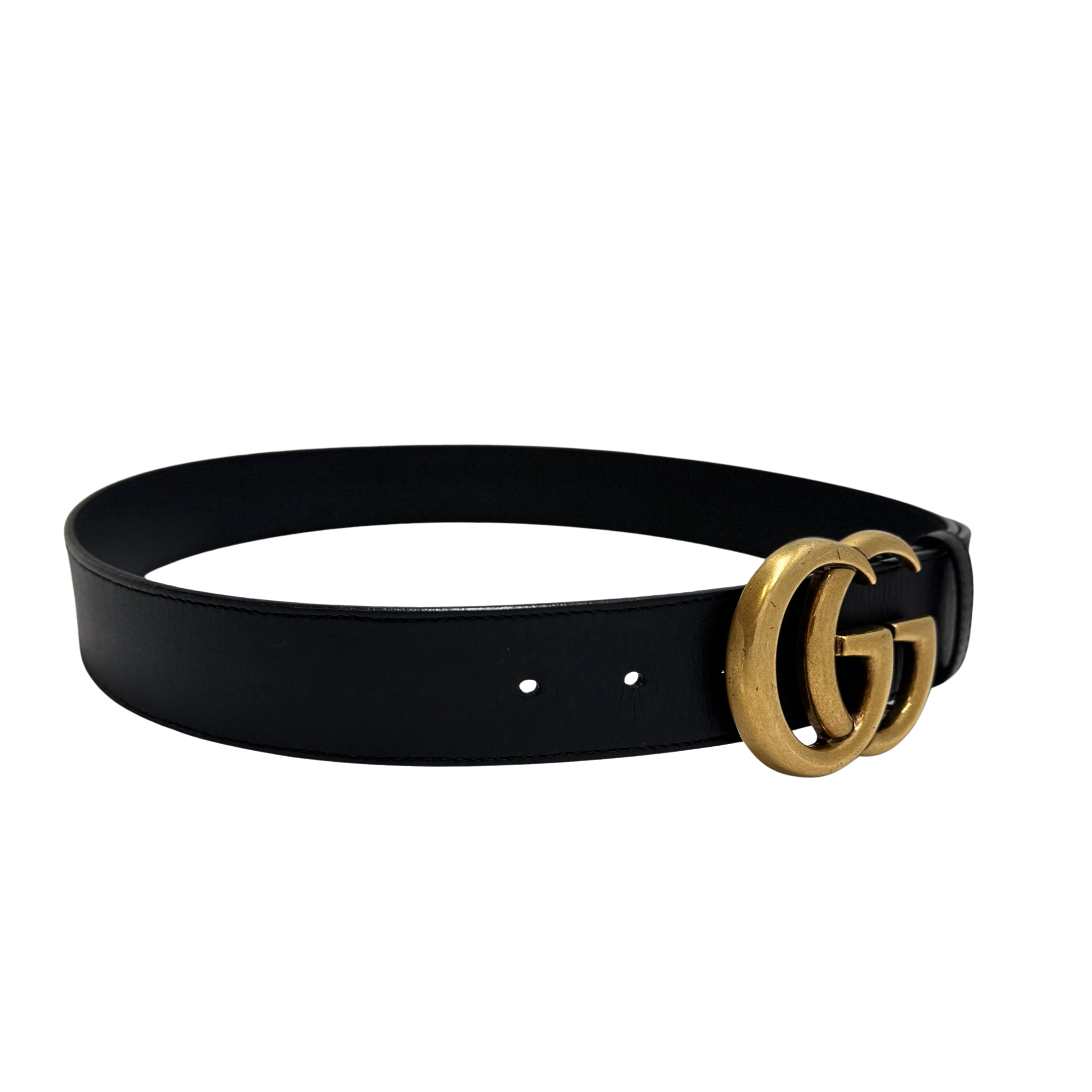 Gucci GG Marmont Wide Belt Leather Black 85/34