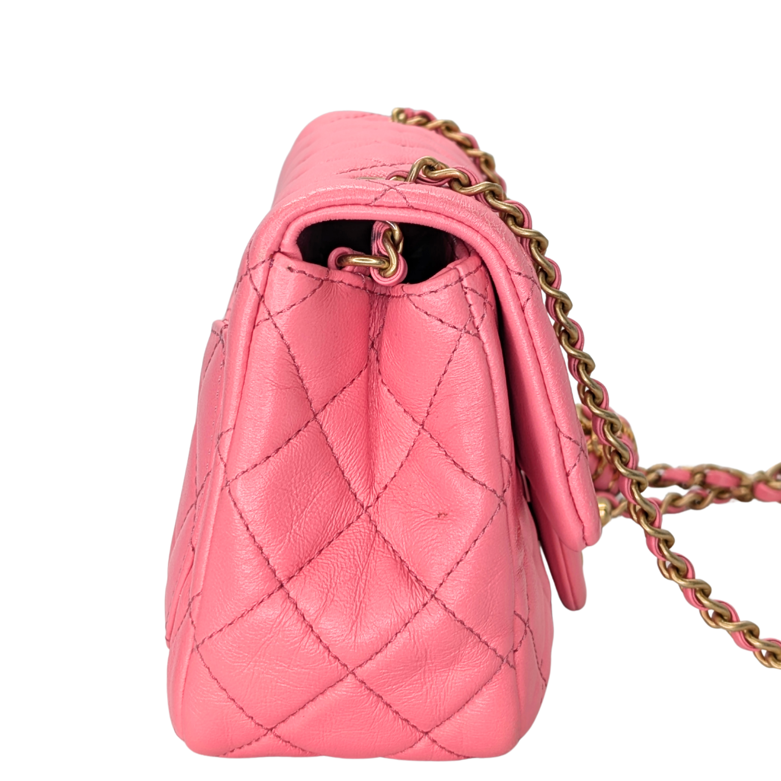 Chanel Pearl Crush Mini Rectangular Lambskin Pink