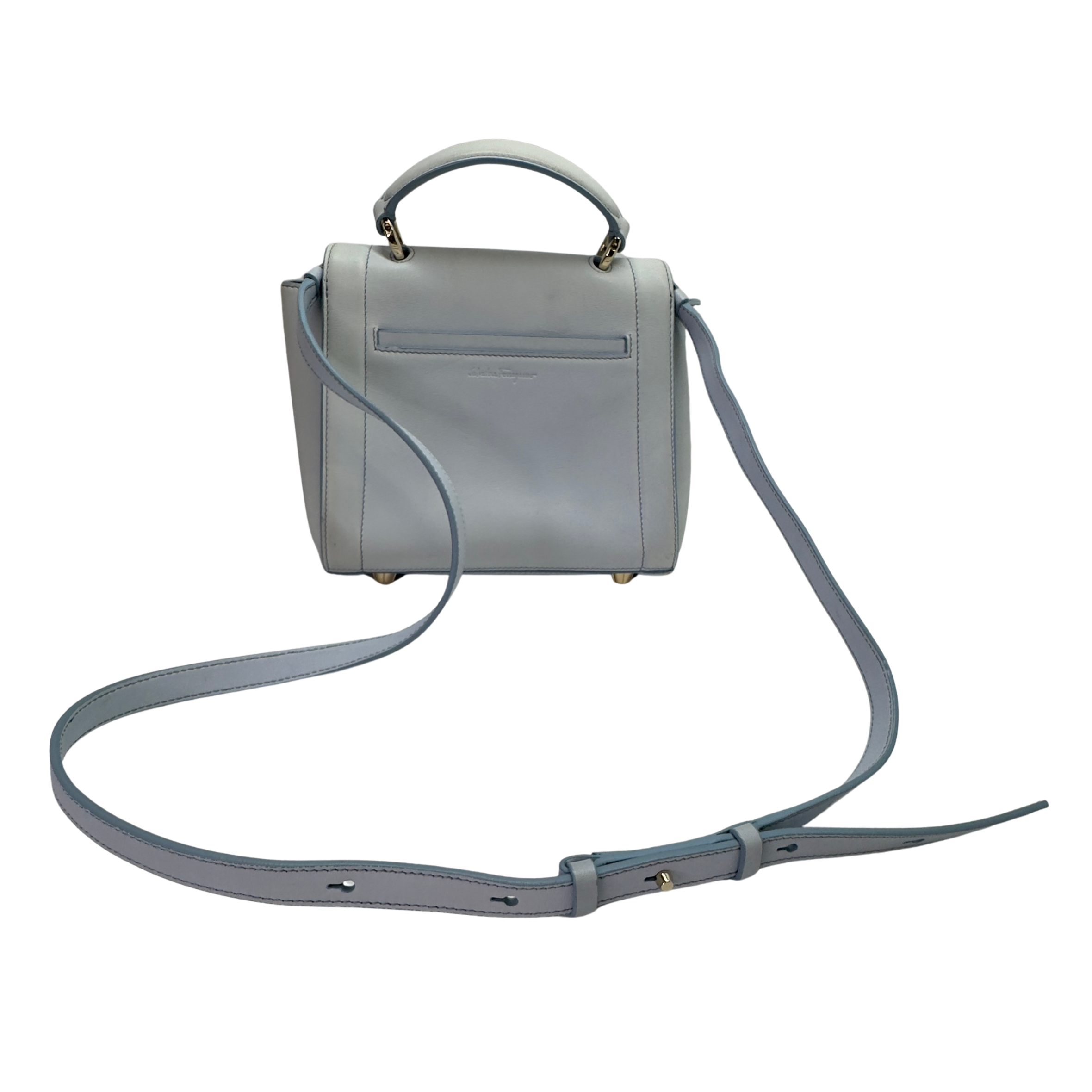 Salvatore Ferragamo Sofia Rainbow Shoulder Bag Baby Blue
