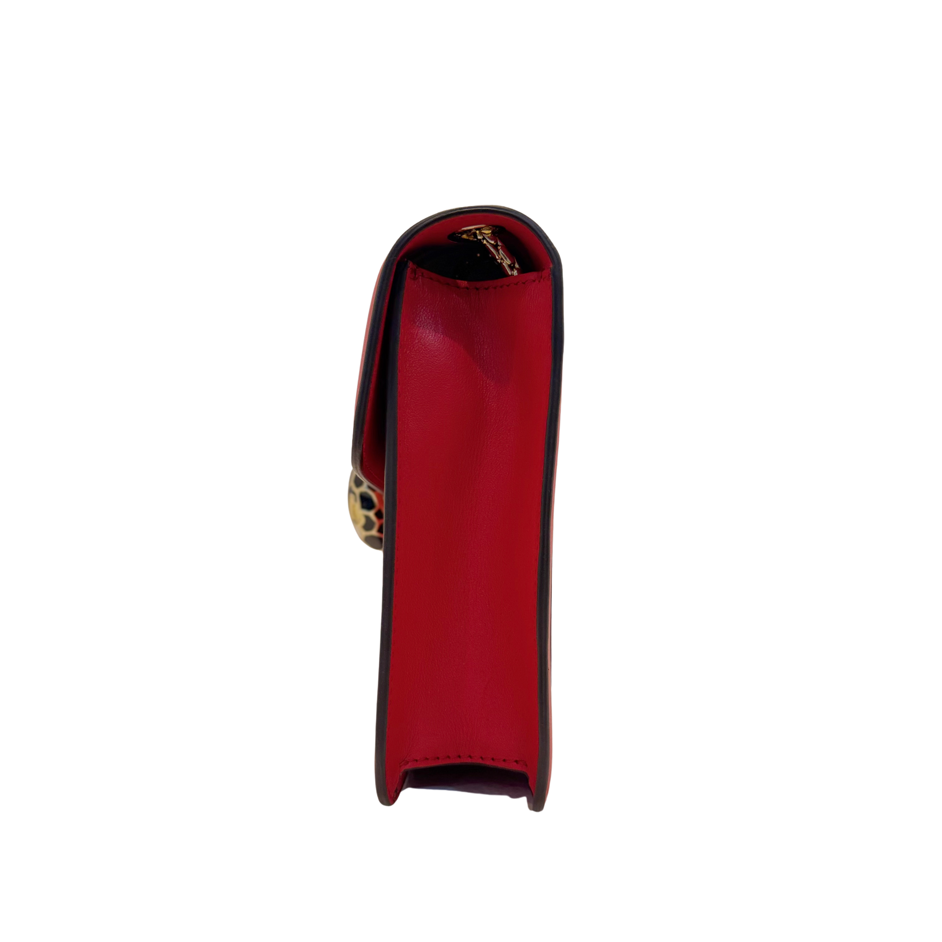 Bvlgari Serpent Forever Shoulder Bag Calfskin Red