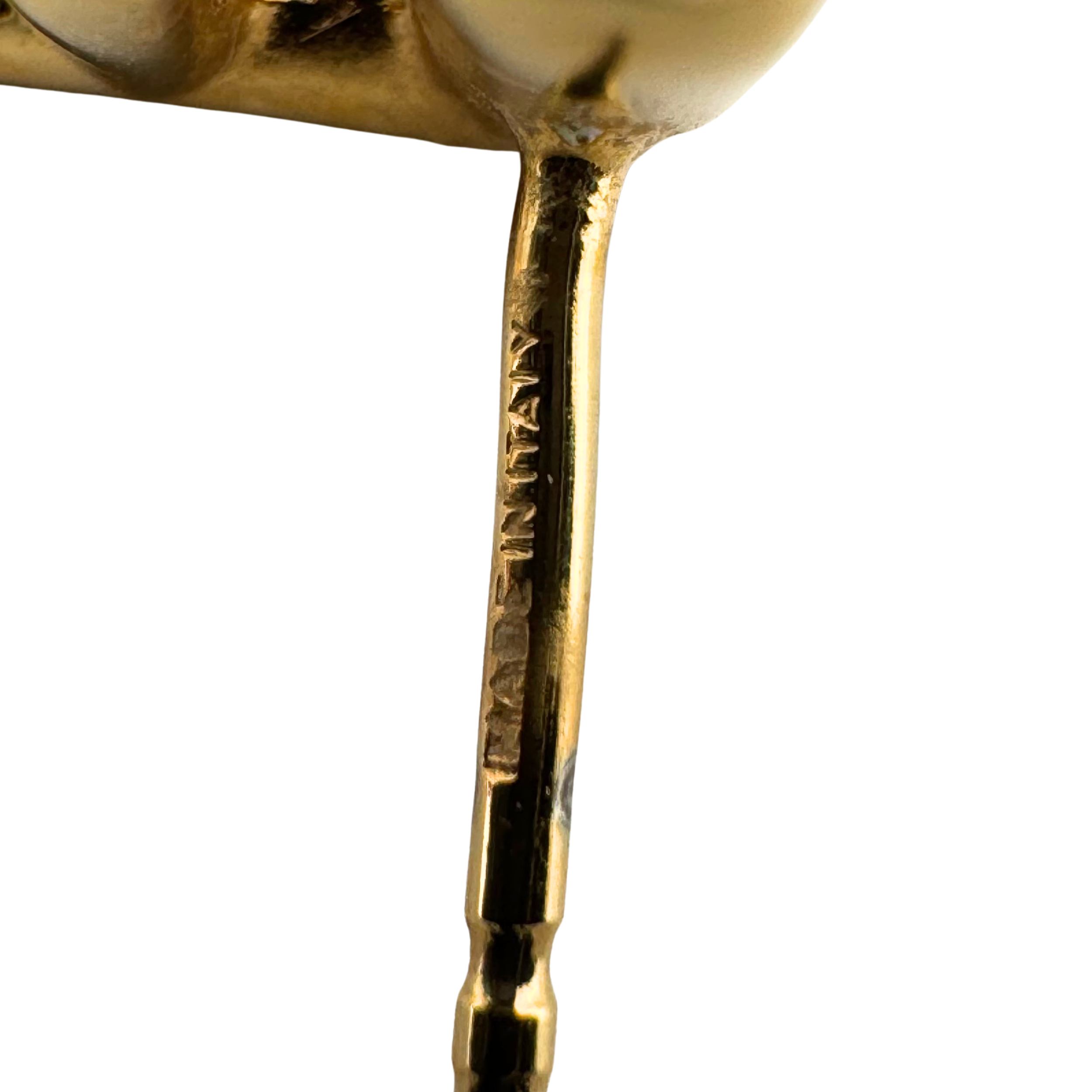 Fendi F Earrings Studs Gold Tone