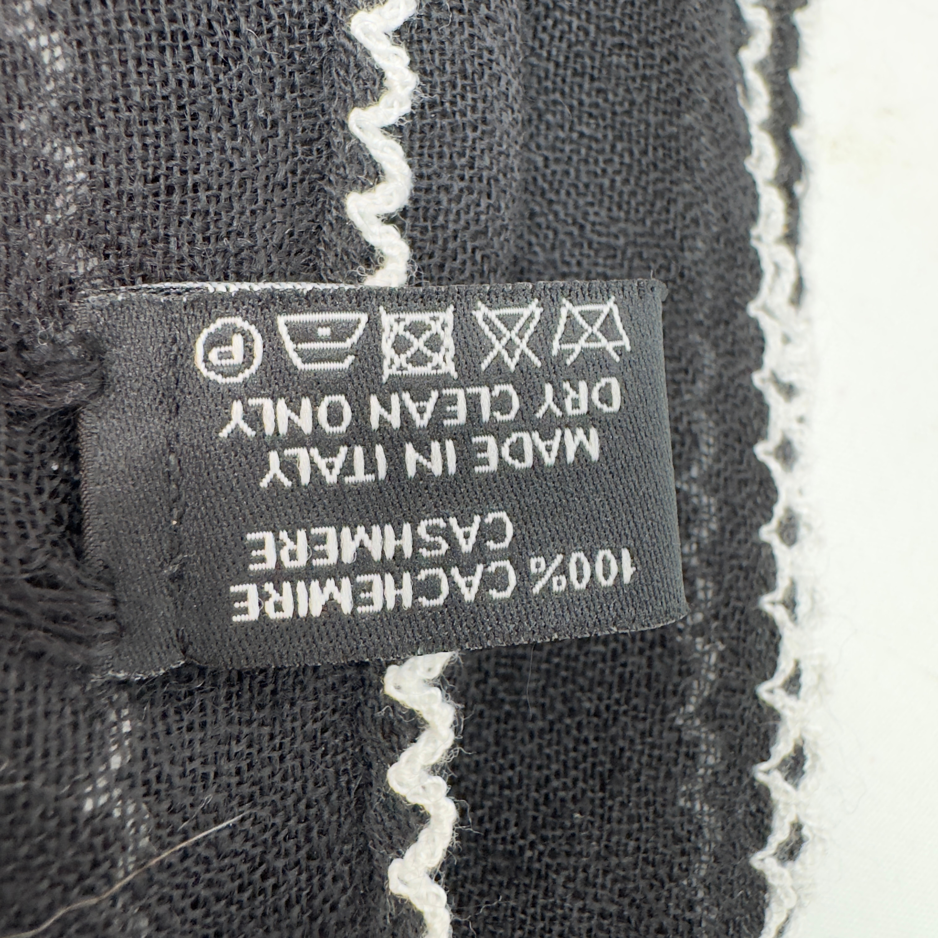 Chanel Cashmere Scarf Black