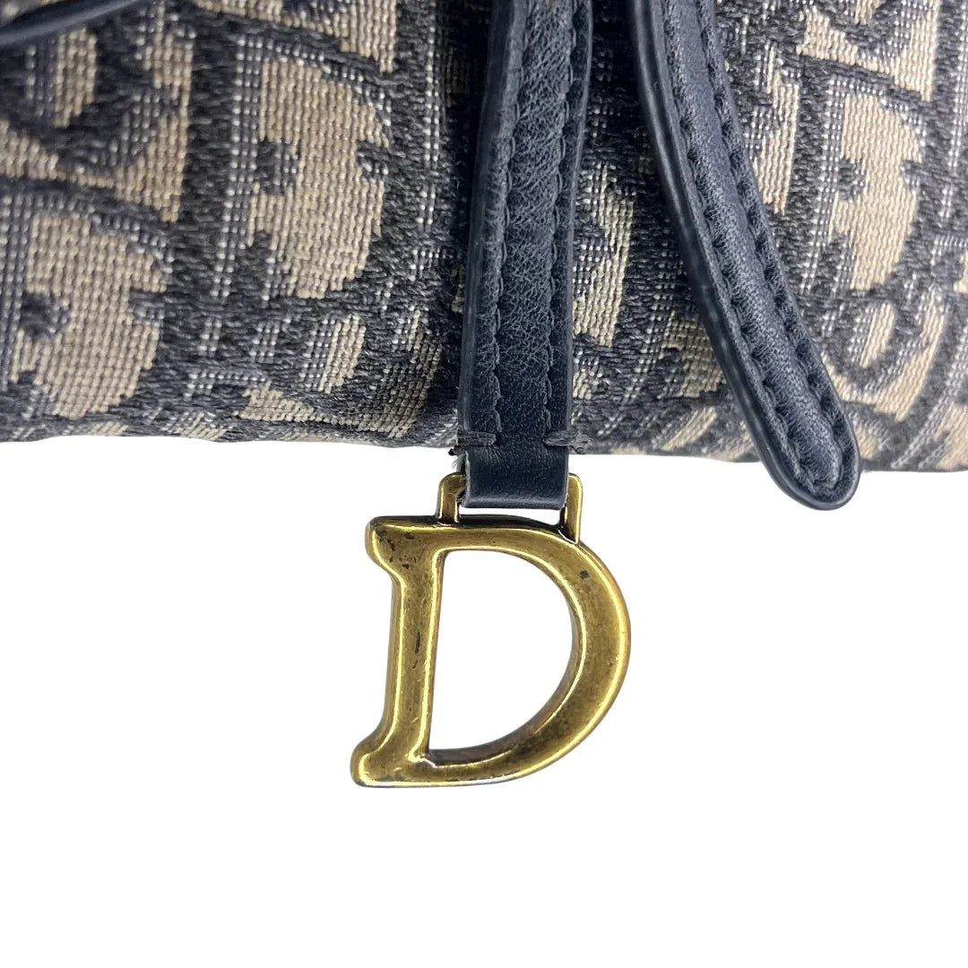 Dior Saddle Wallet on Chain Oblique Jacquard Crossbody Bag