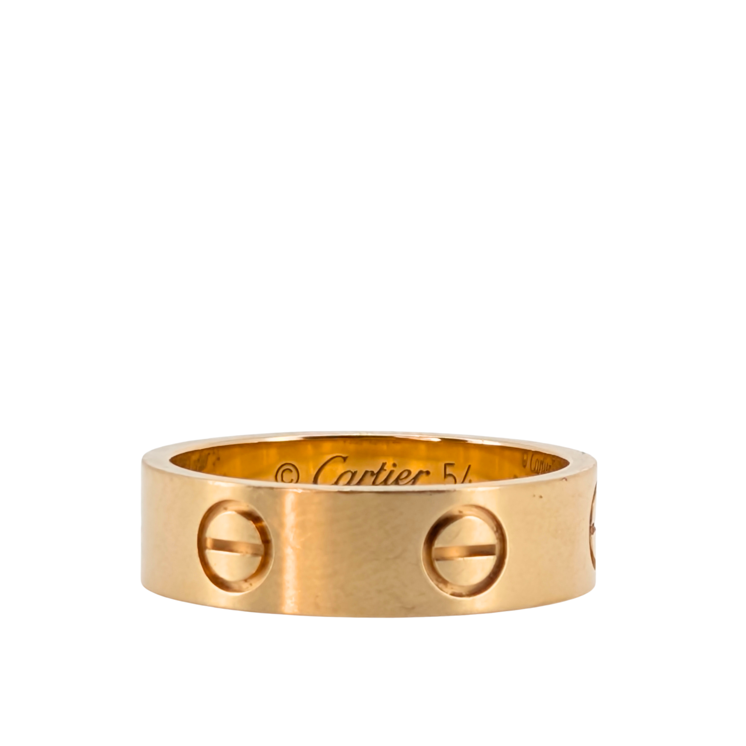 Cartier Love Ring Classic Model 18K Gold size 54