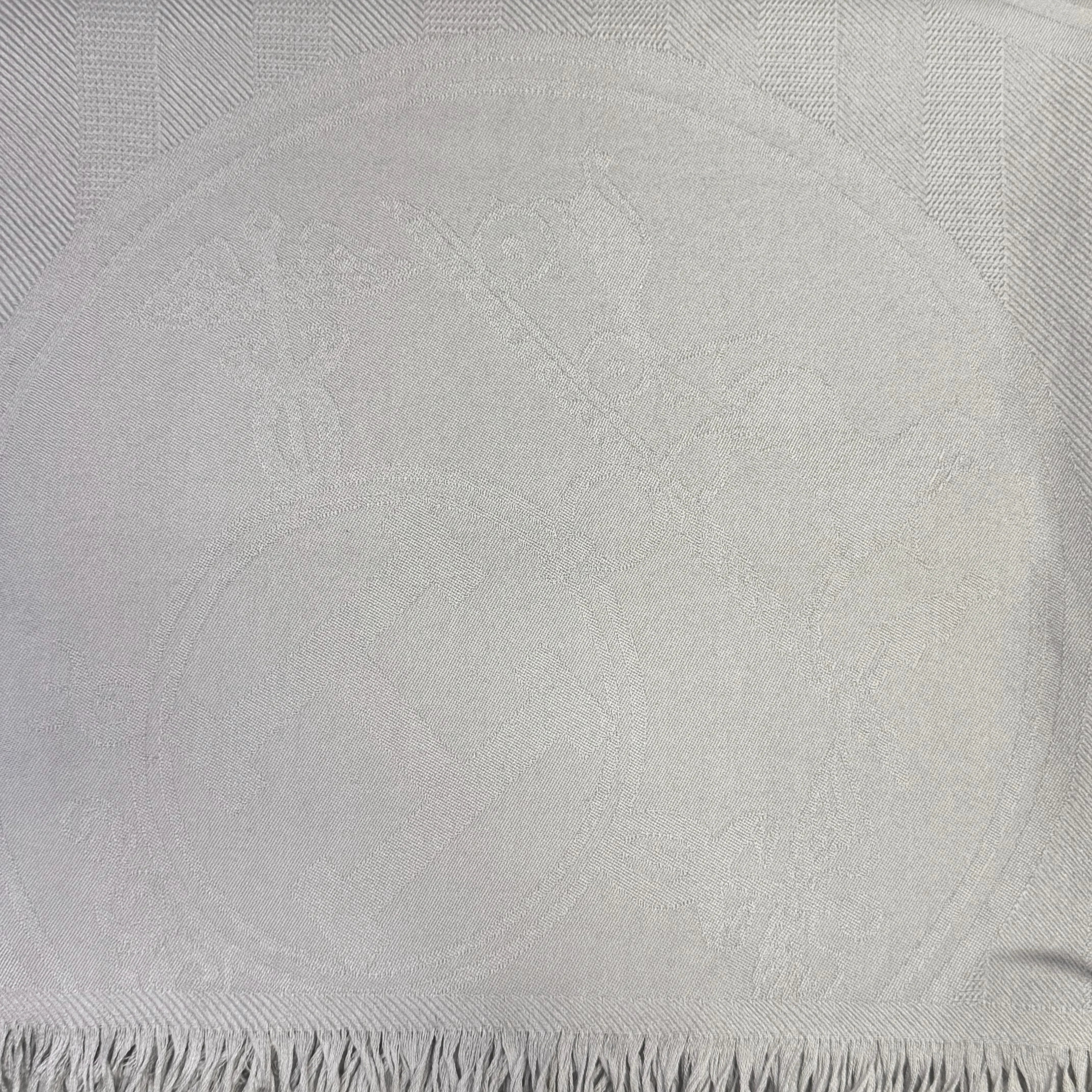 Hermès Silk Cashmere Scarf Grey - Lost Designer