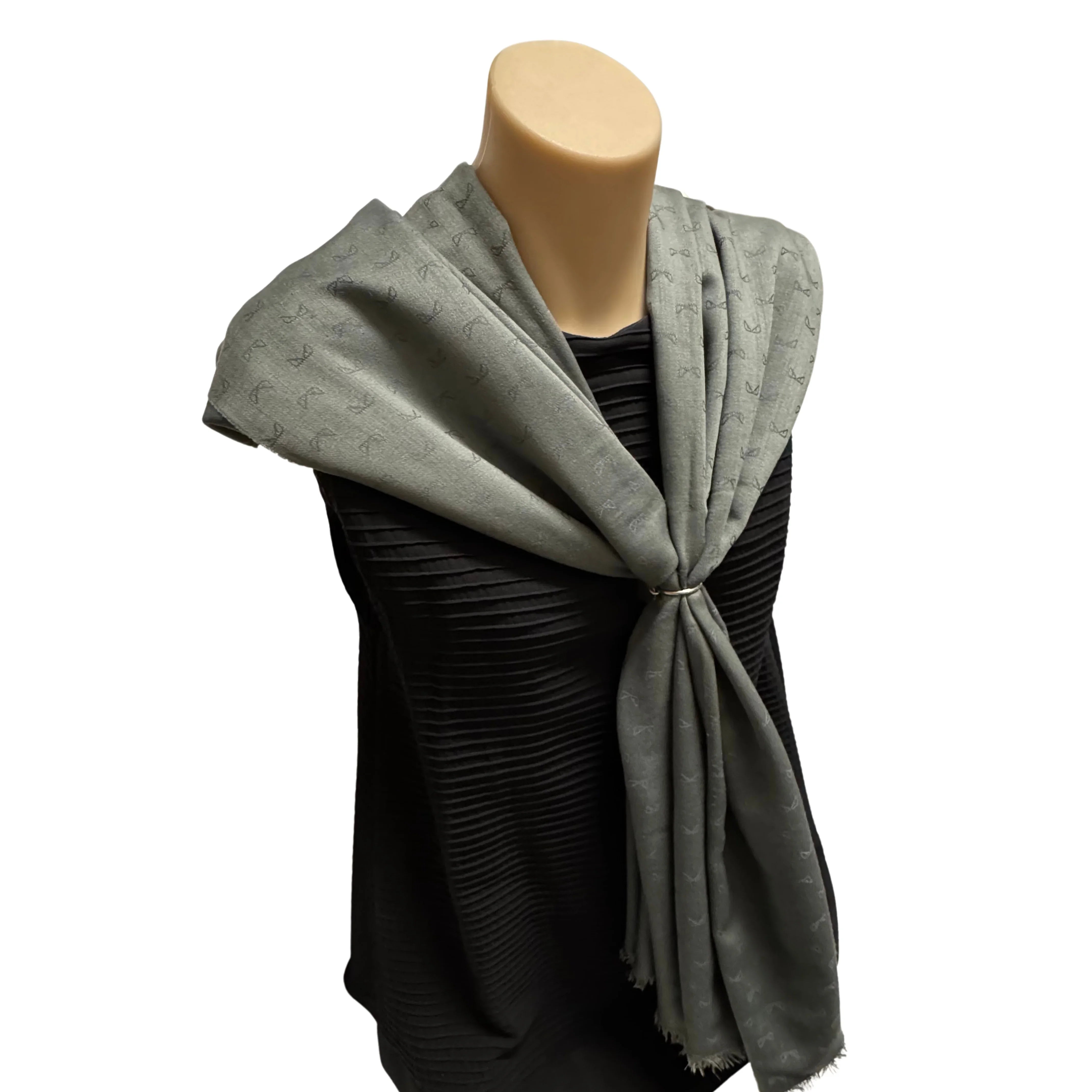 Grey Fendi shawl Monster Pattern