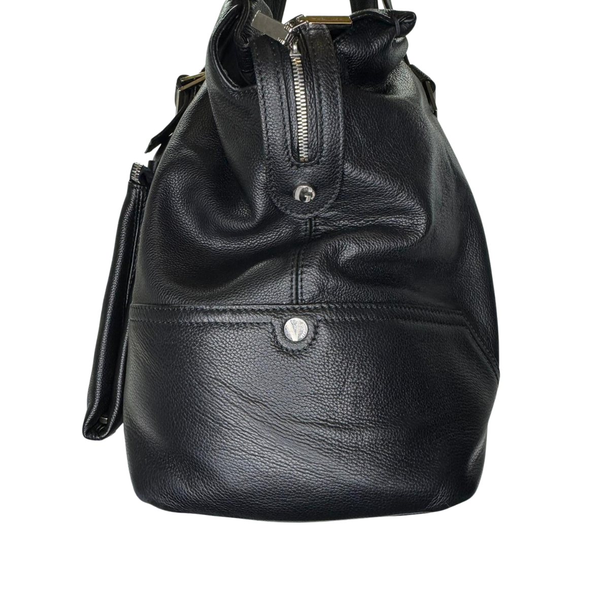 Versace Carry On Large Leather Black