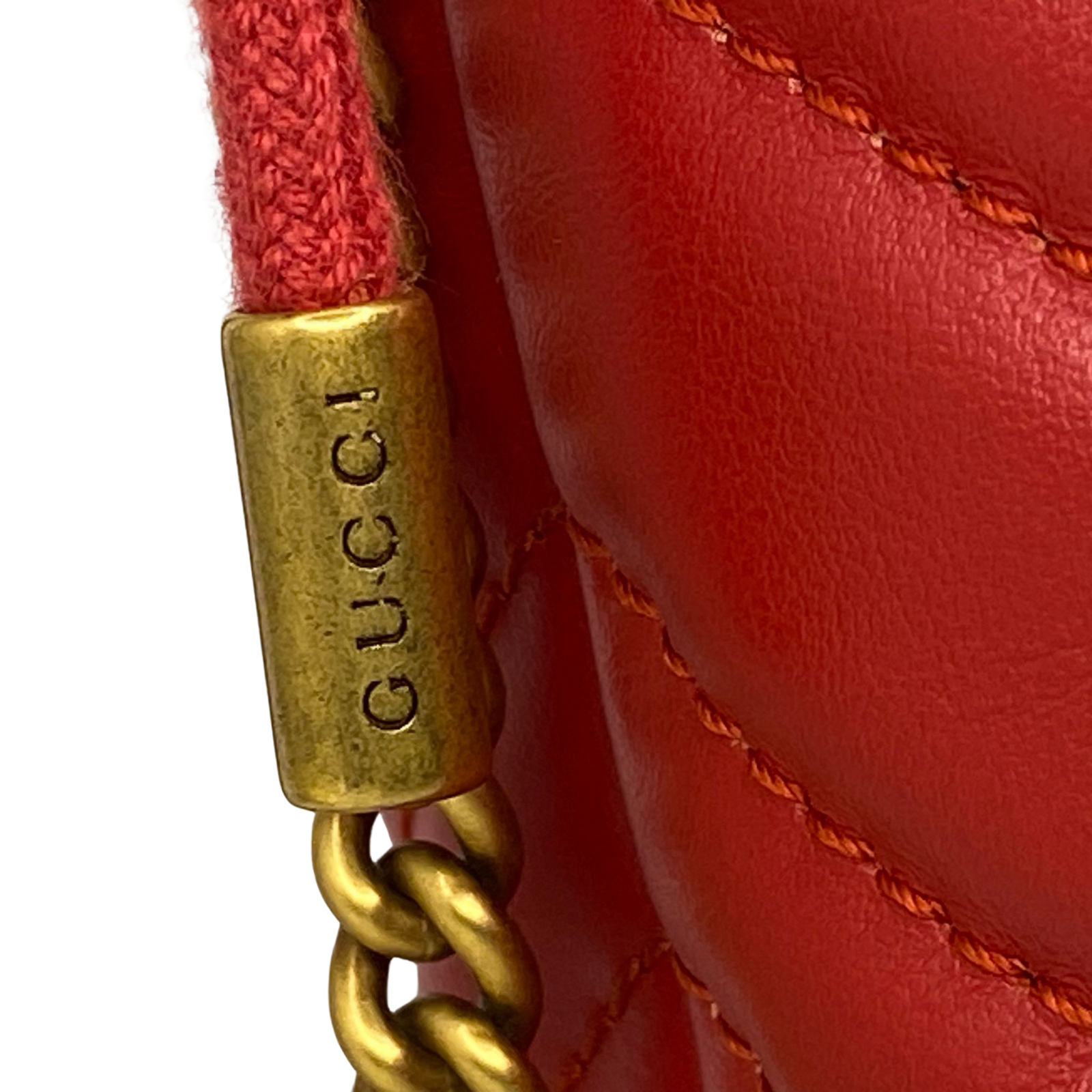 Gucci Calfskin Matelassé Mini GG Marmont Bucket Bag – Hibiscus Red