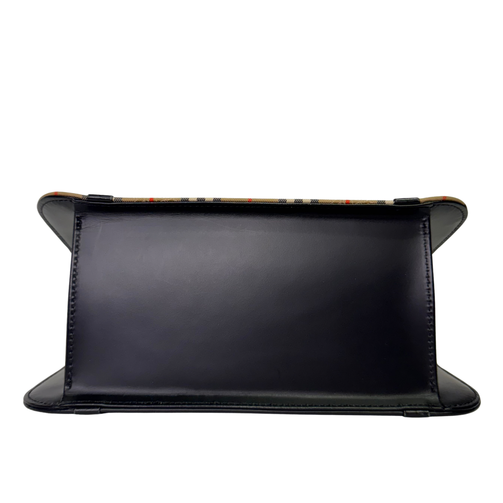 Burberry Nova Check Leather Flap Shoulder Bag