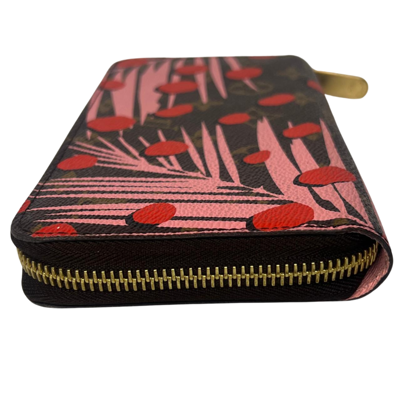 Louis Vuitton Monogram Jungle Dots Sugar Pink Poppy Zippy Clutch Wallet