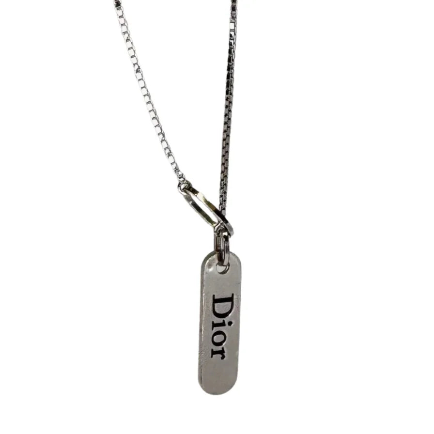 Dior Silver-Tone Pendant Necklace