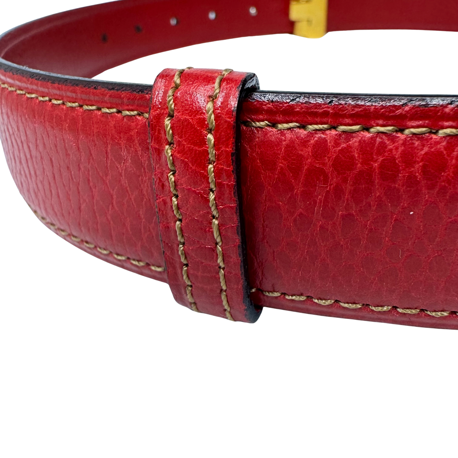 Cartier Must de Cartier Santos Belt in Red Leather