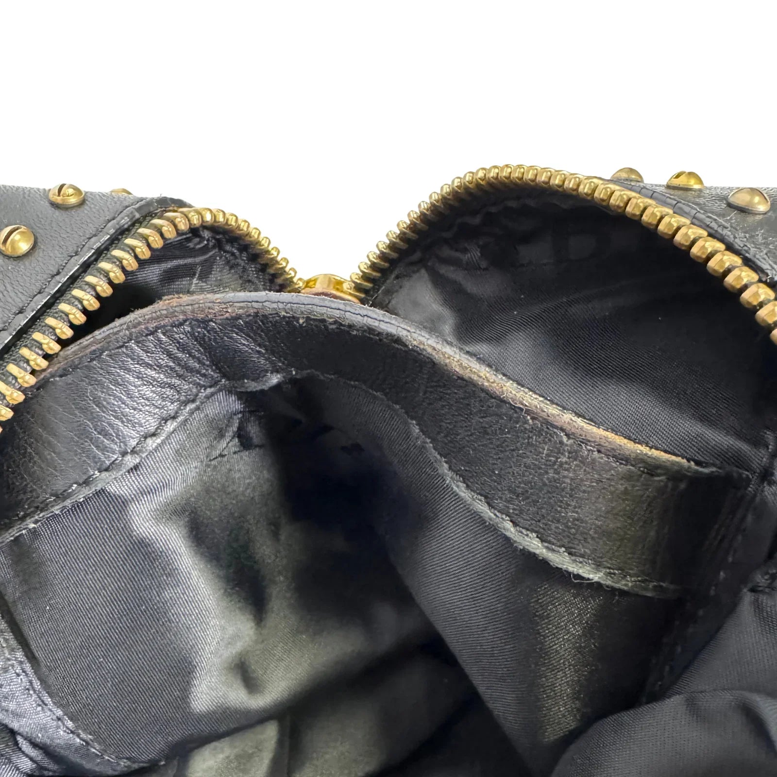 Burberry Black Studded Plissé Lambskin Leather Tote Bag