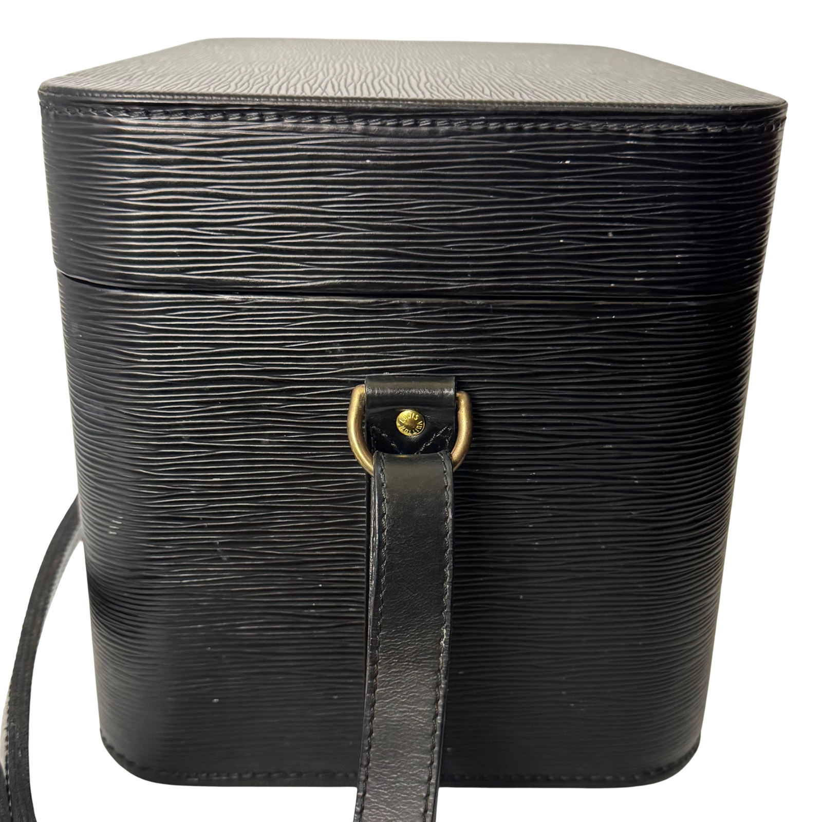 Louis Vuitton Black Epi Leather Train Case Luggage bag Black