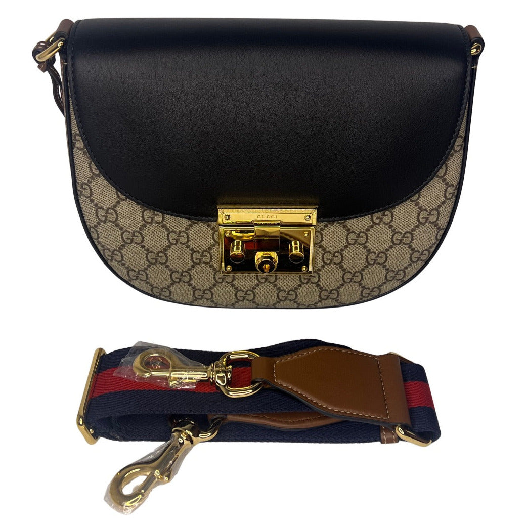 Gucci Padlock Medium GG Supreme Saddle Messenger Bag