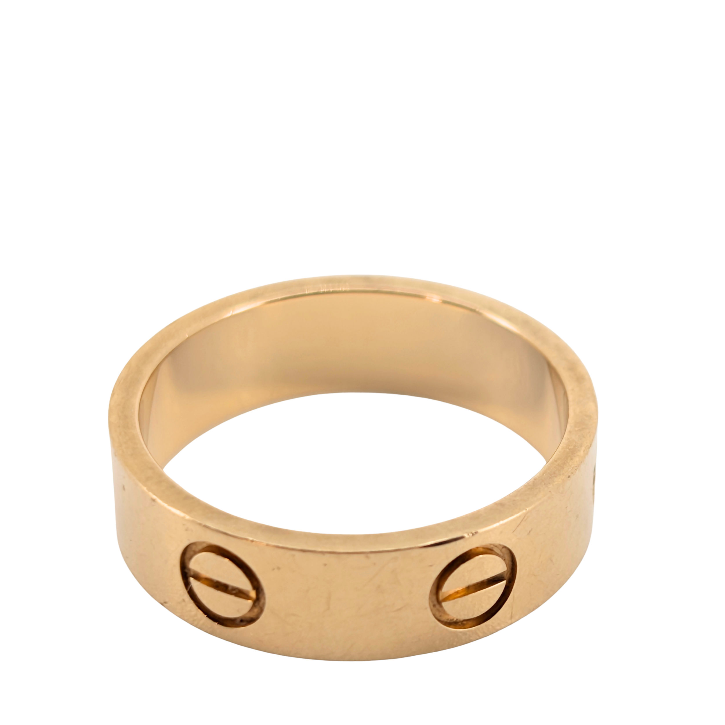 Cartier Love Ring Classic Model 18K Gold size 54