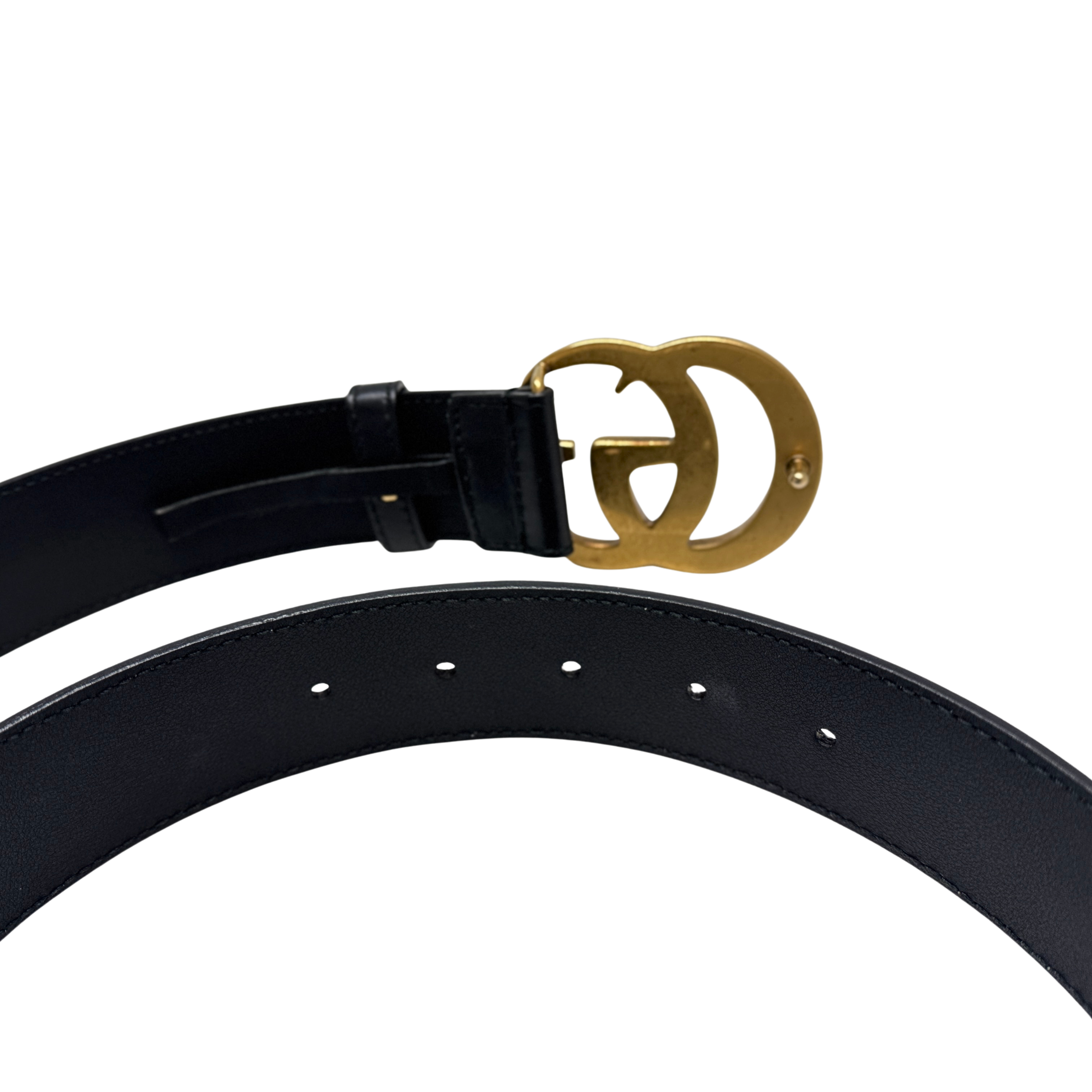 Gucci GG Marmont Wide Belt Leather Black 85/34
