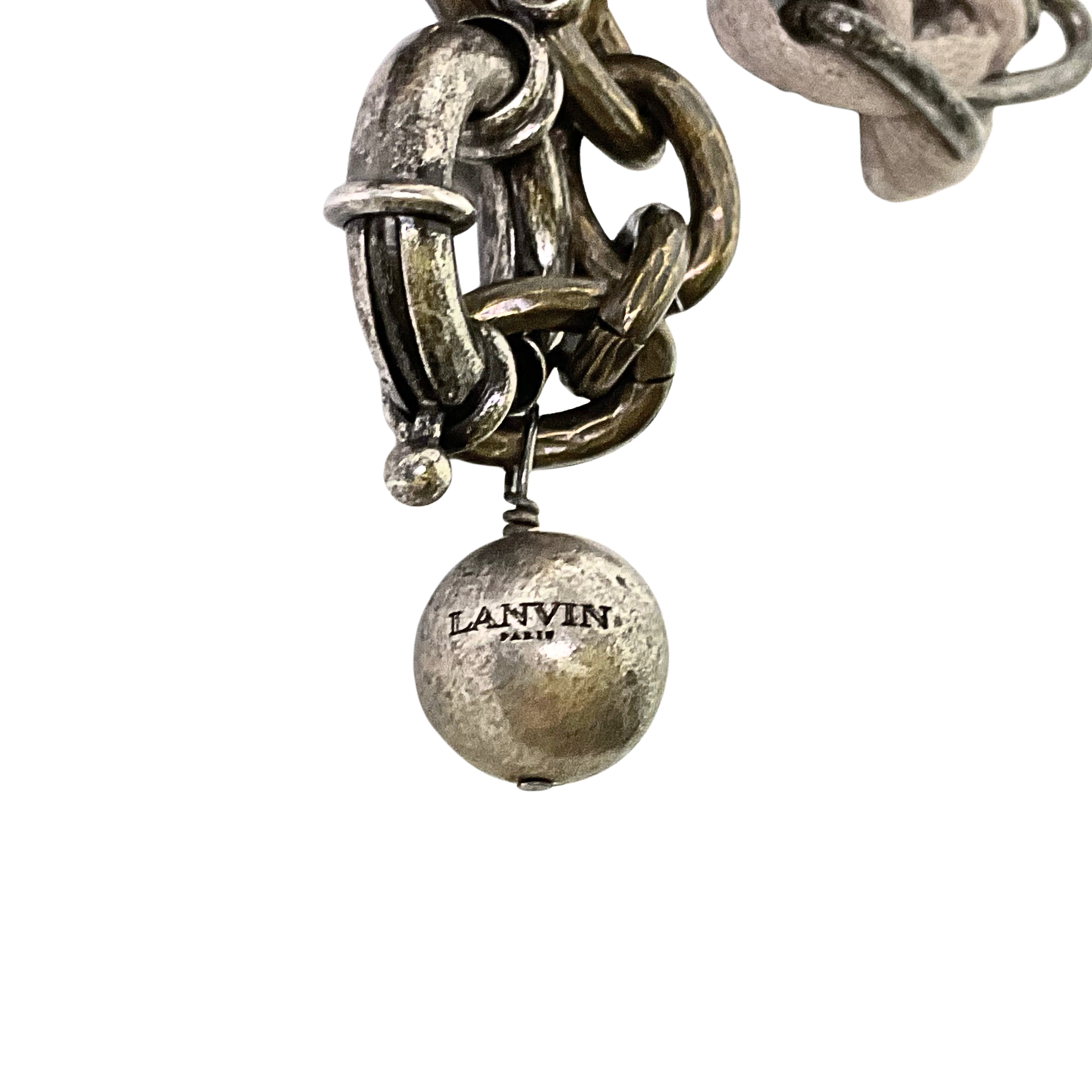 Lanvin Necklace With Tulle Aged Metal