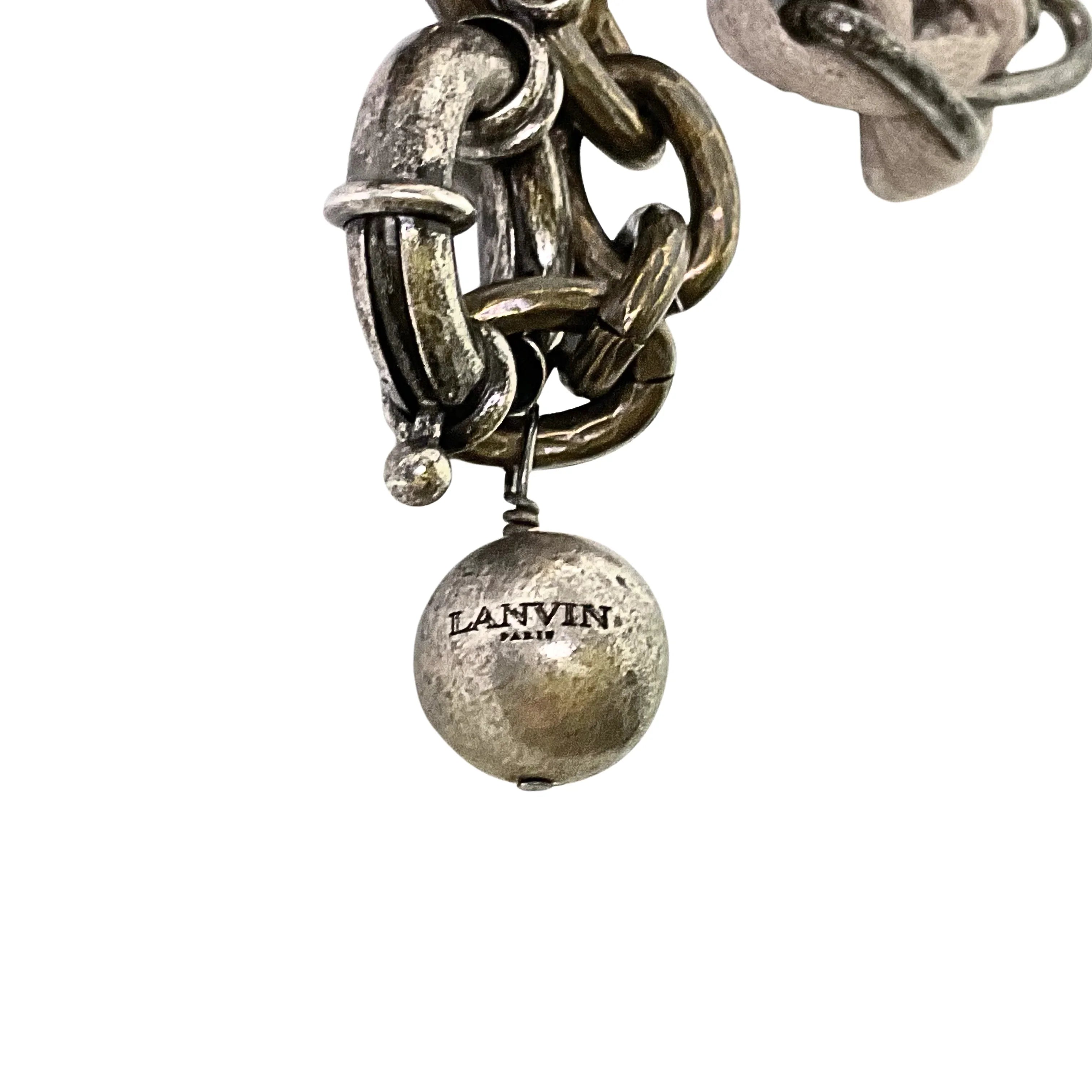 Lanvin Necklace With Tulle Aged Metal - Lost Designer