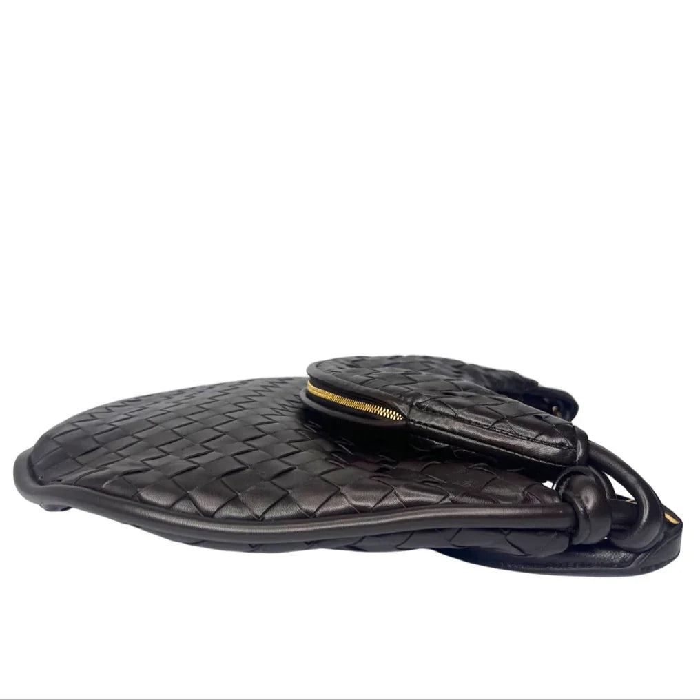 Brand New Bottega Veneta Gemelli Large Shoulder Bag – Intrecciato Dark Brown