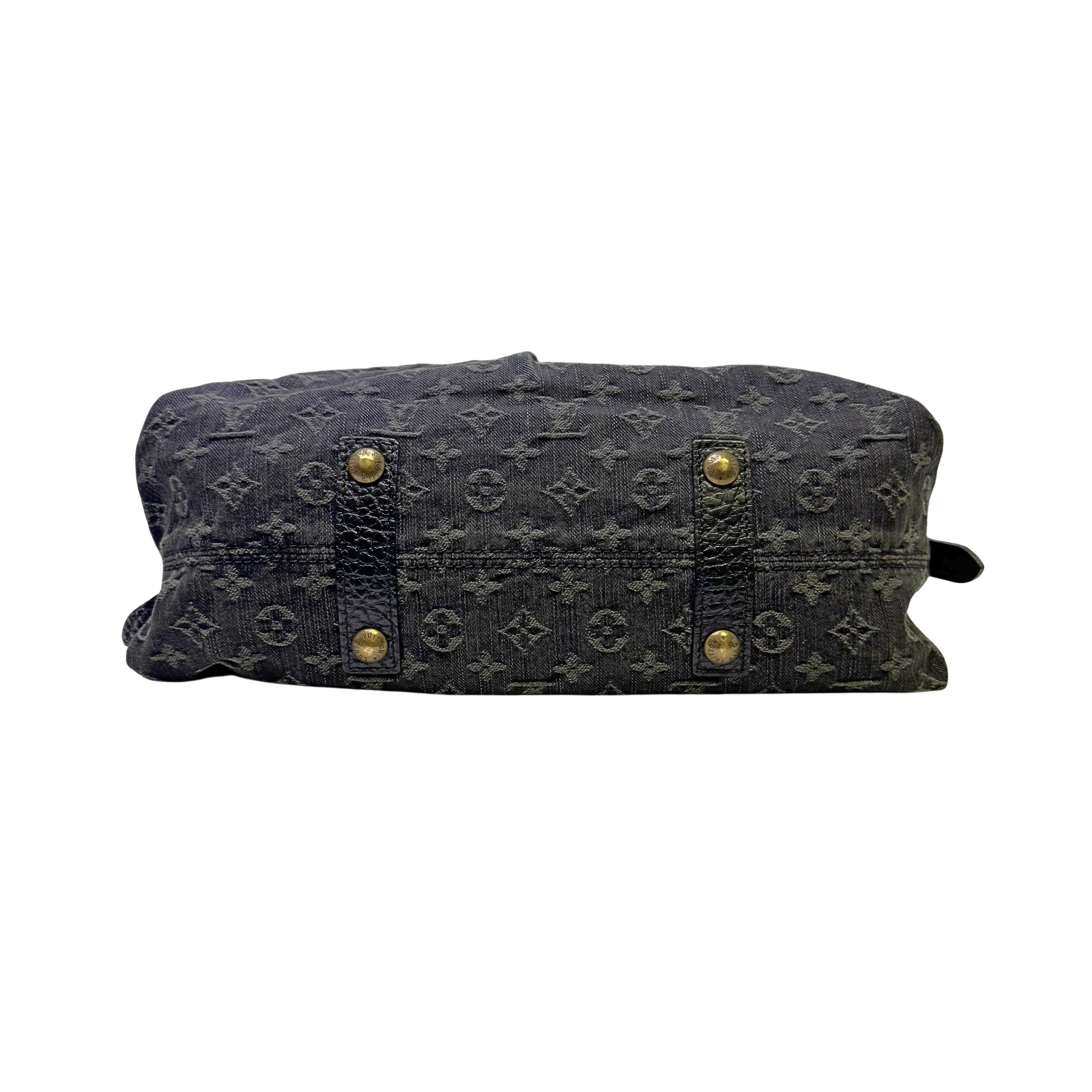 Louis Vuitton Neo Cabby MM Handbag Denim Black - Lost Designer