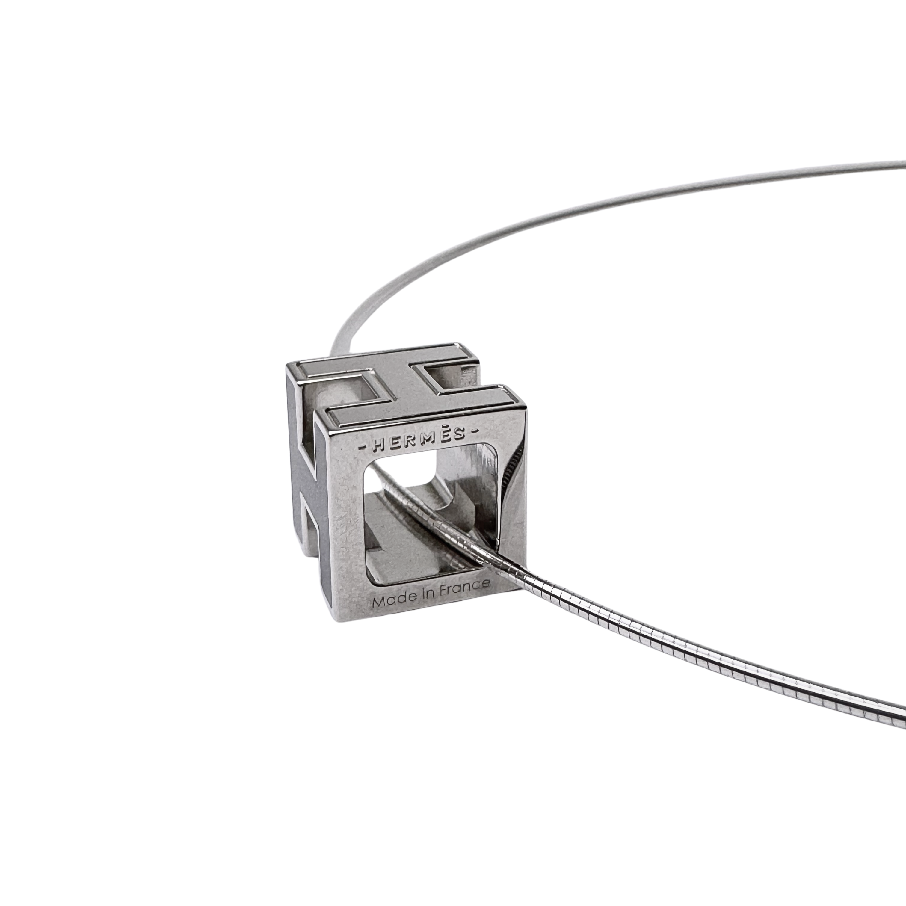 Hermés H Cube Necklace