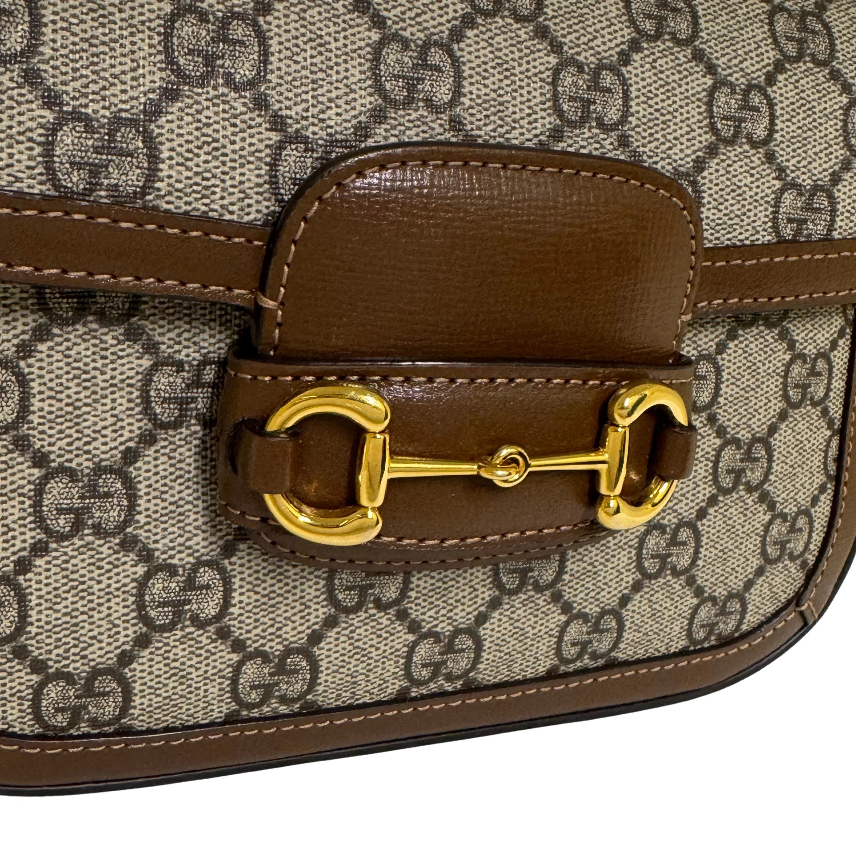 Gucci Horsebit 1955 Shoulder Bag GG Supreme Canvas/Leather Beige/Brown