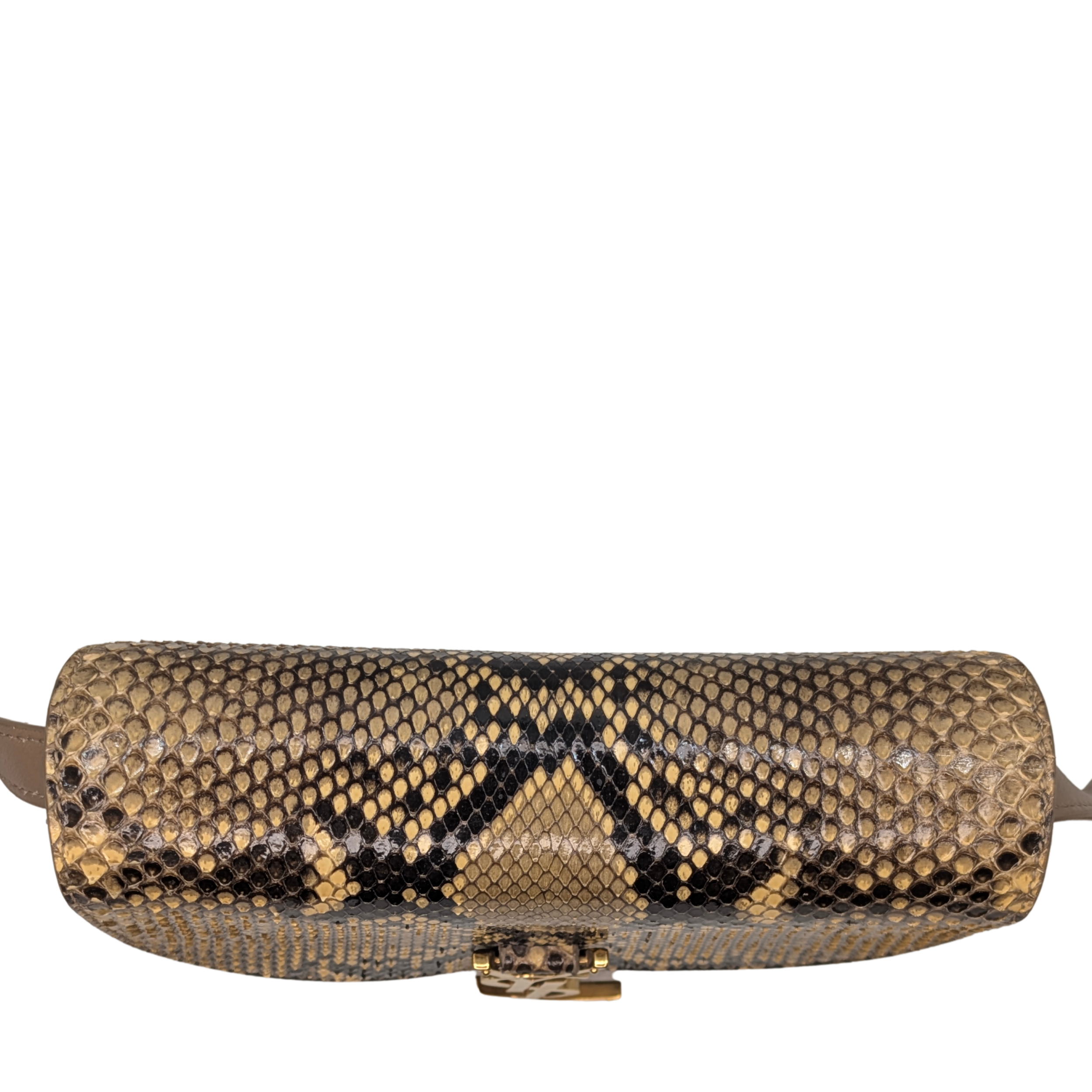 Saint Laurent Kaia Neutral Python Small Bag