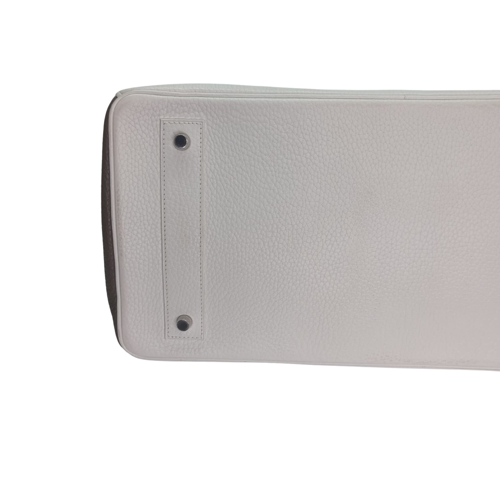 Hermès Birkin Shoulder 42 White Etoupe Clemence Palladium Hardware □J Stamp