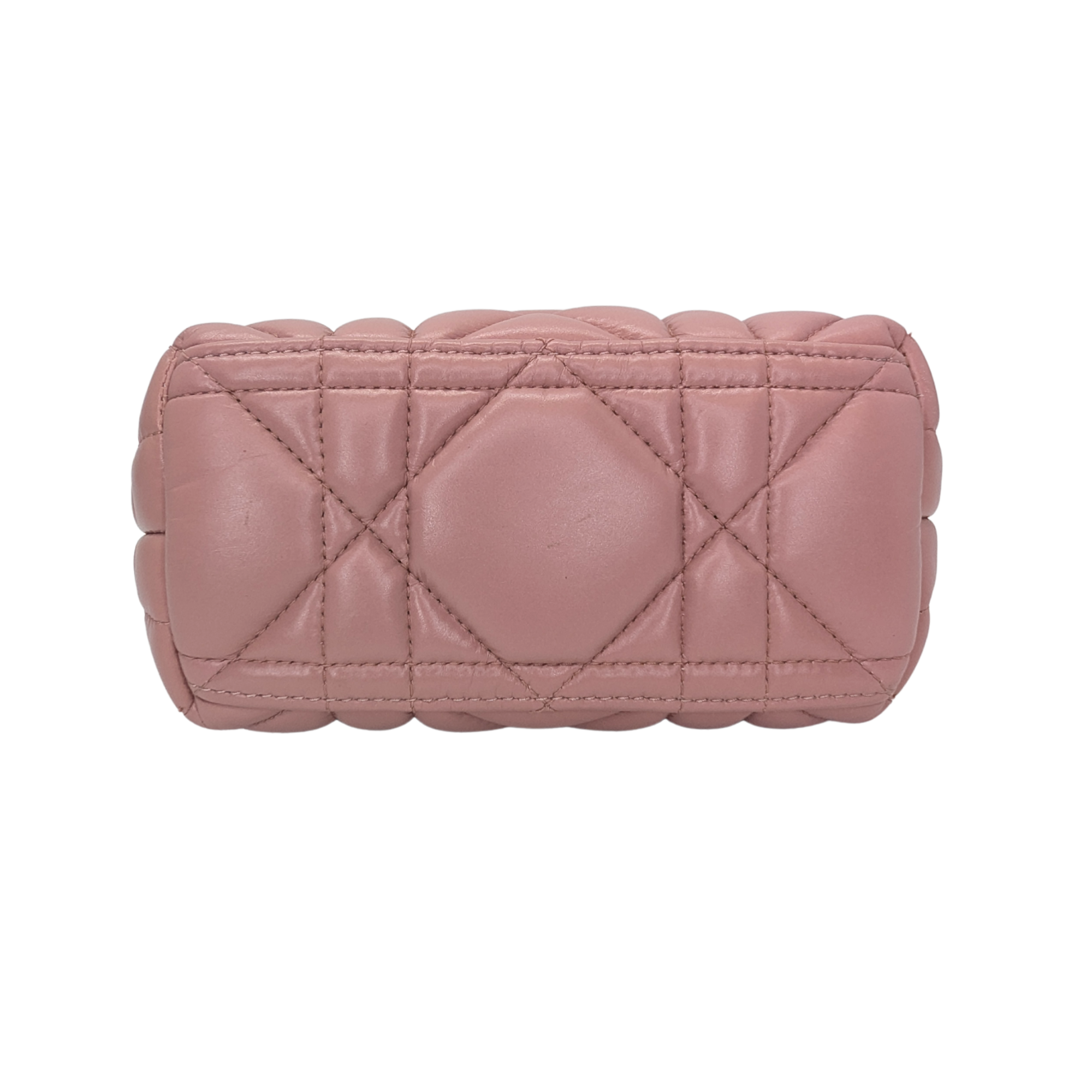 Dior Macrocannage Nomad Travel Pouch Bag Calfskin Pink