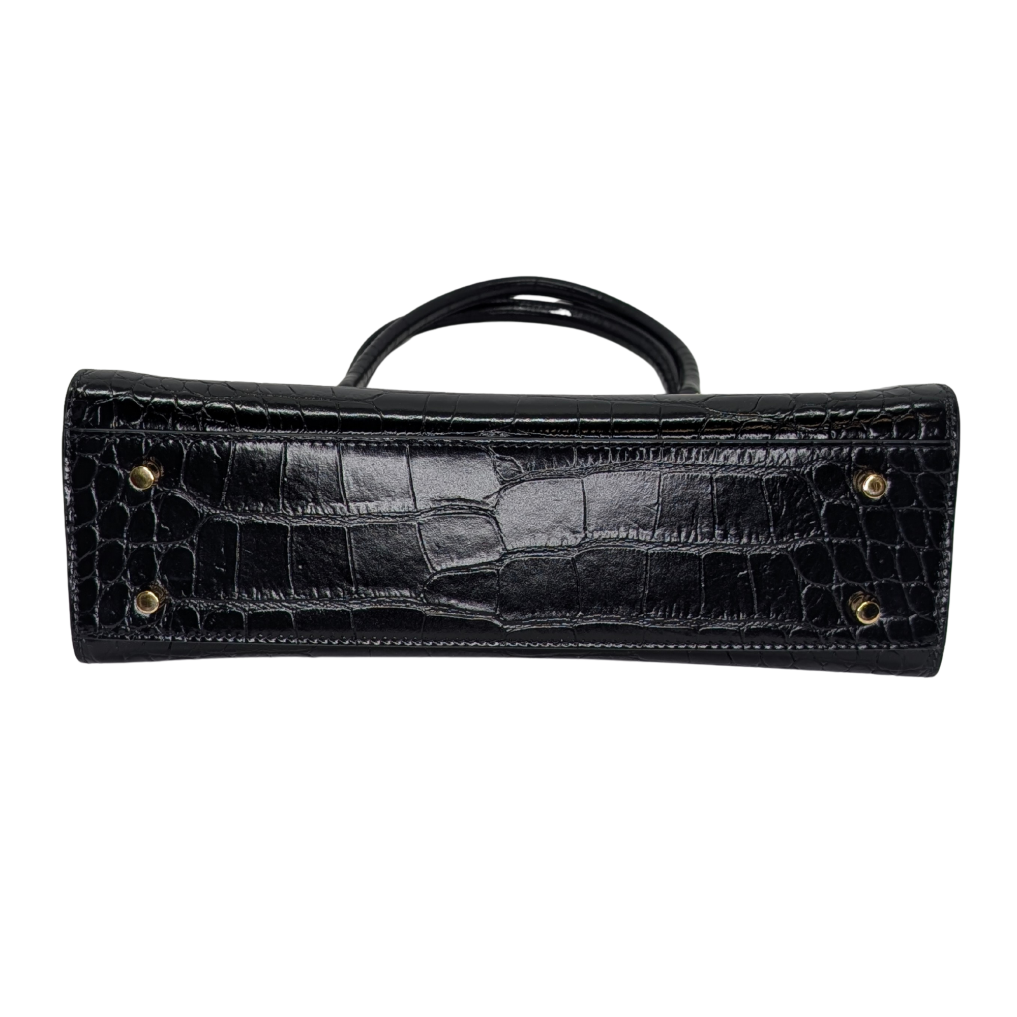 Versac Croc-Effect Medusa '95 Tote Bag Black